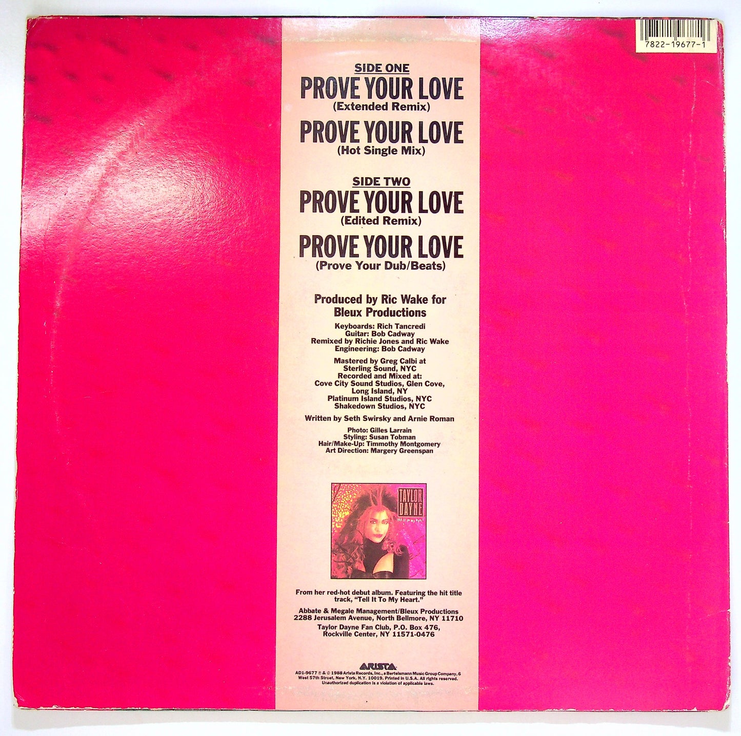 EBOND Taylor Dayne - Prove Your Love Vinile V098036