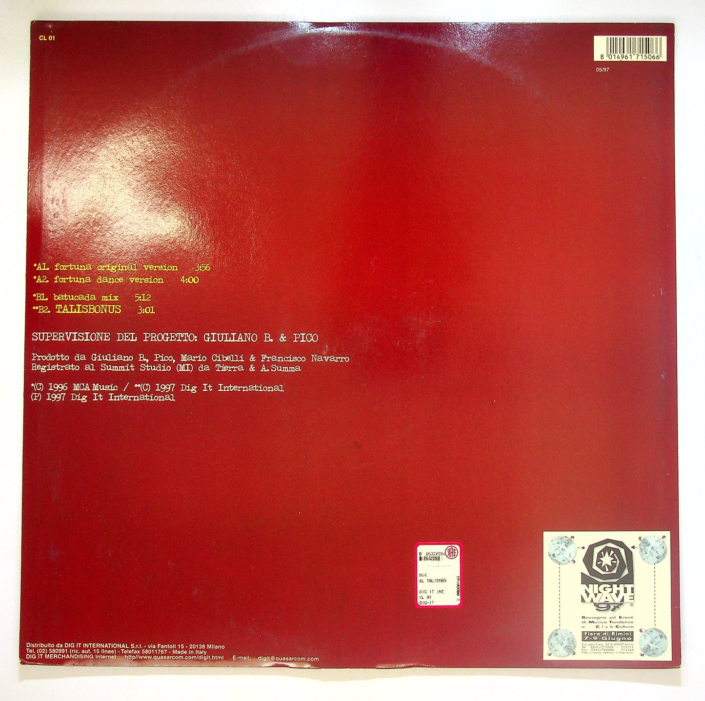 EBOND Tierra Featuring Cecilia Gayle - El Talisman Vinile V098038