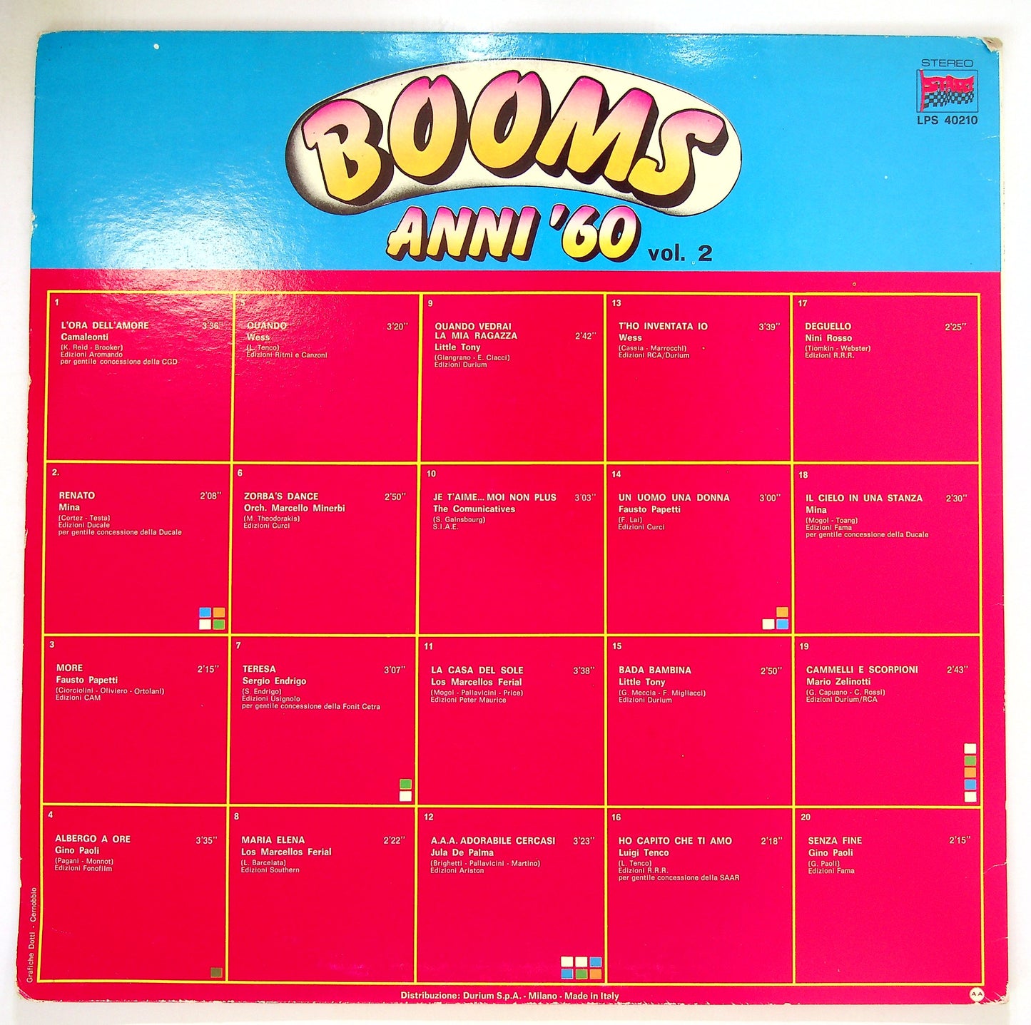 EBOND Various - Booms Anni '60 Vol. 2 Vinile V098066