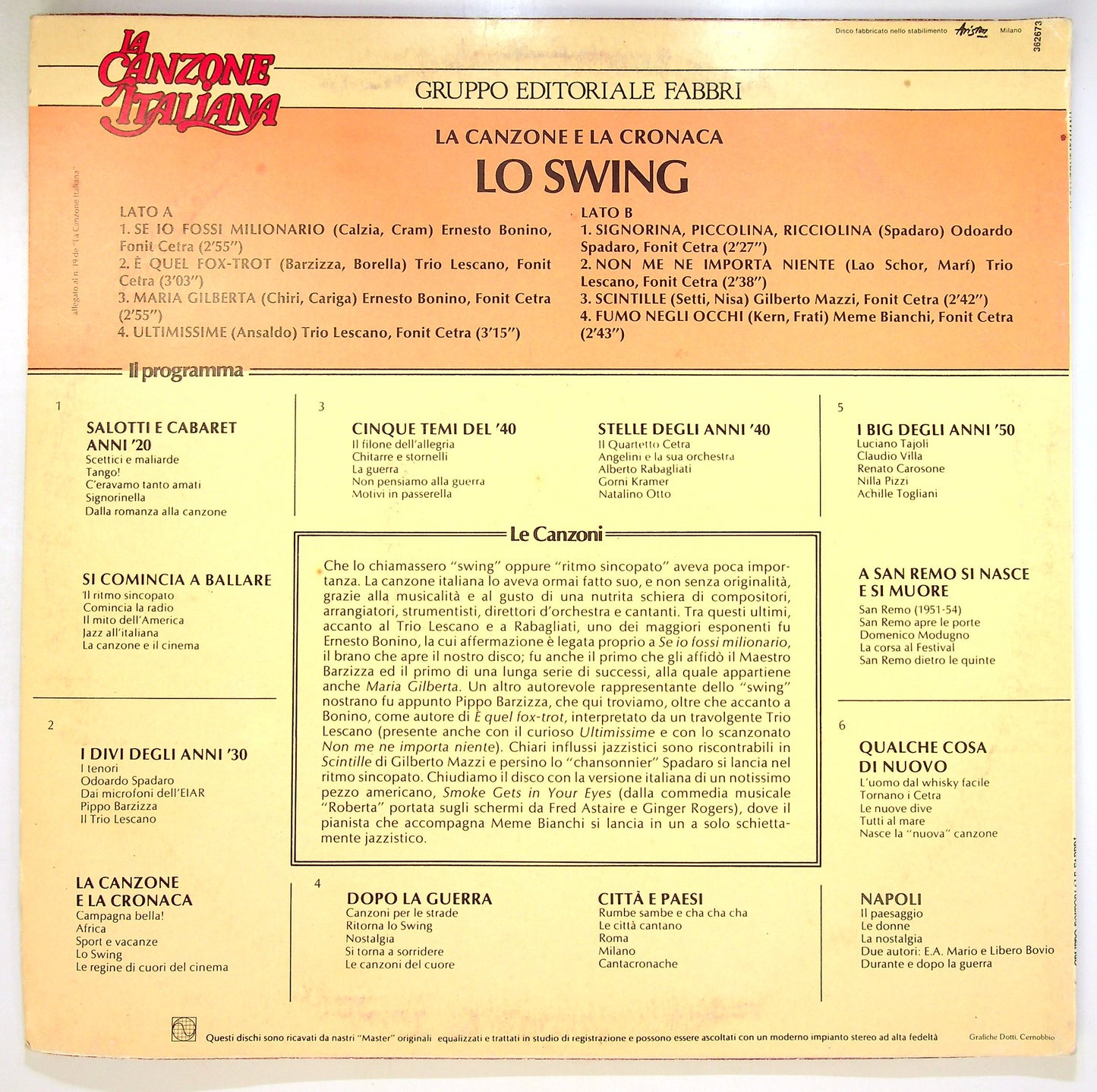 EBOND Various - Lo Swing Vinile V098105