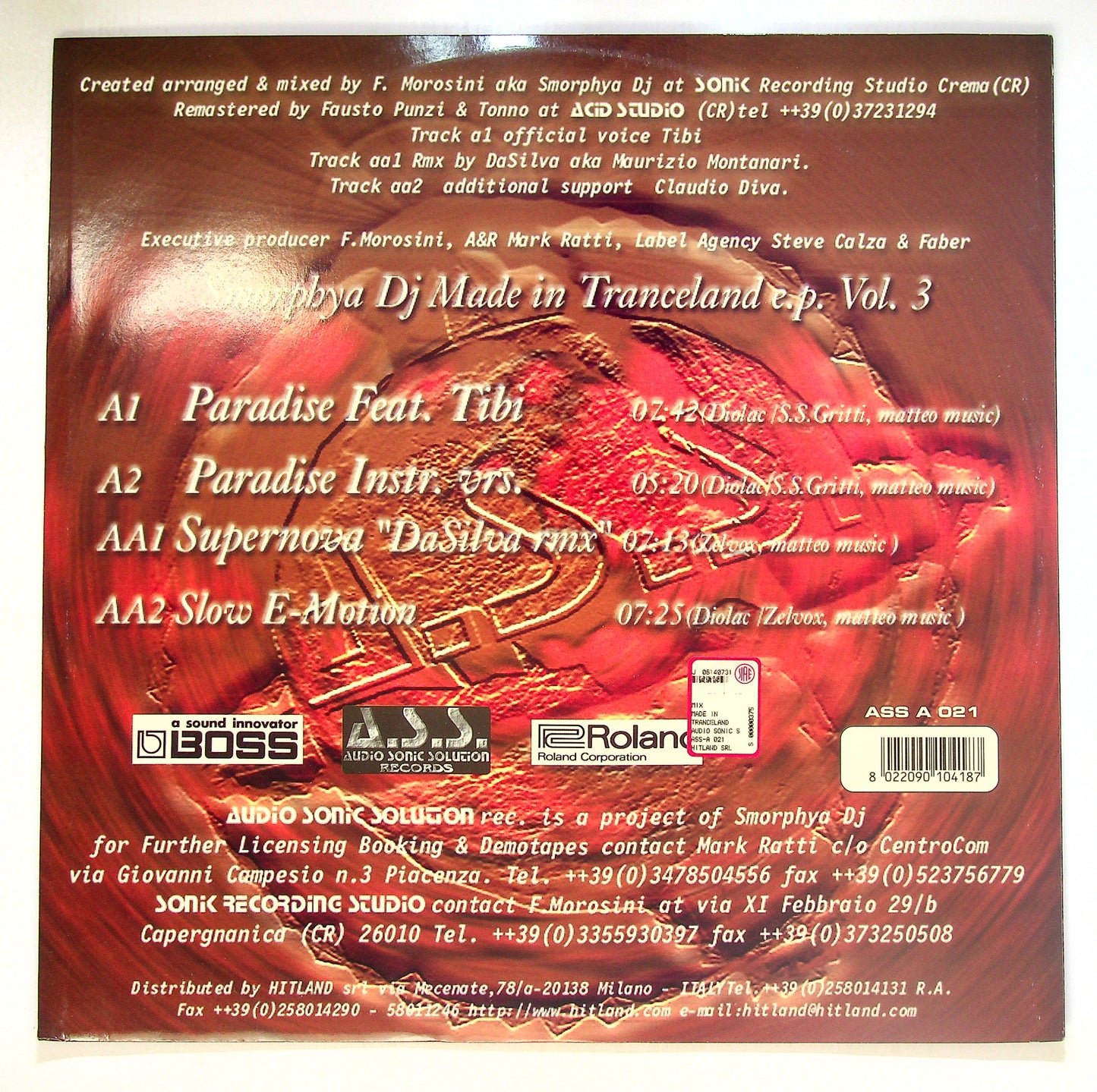 EBOND Smorphya DJ - Made In Tranceland E.P. Vol. 3 Vinile V098108