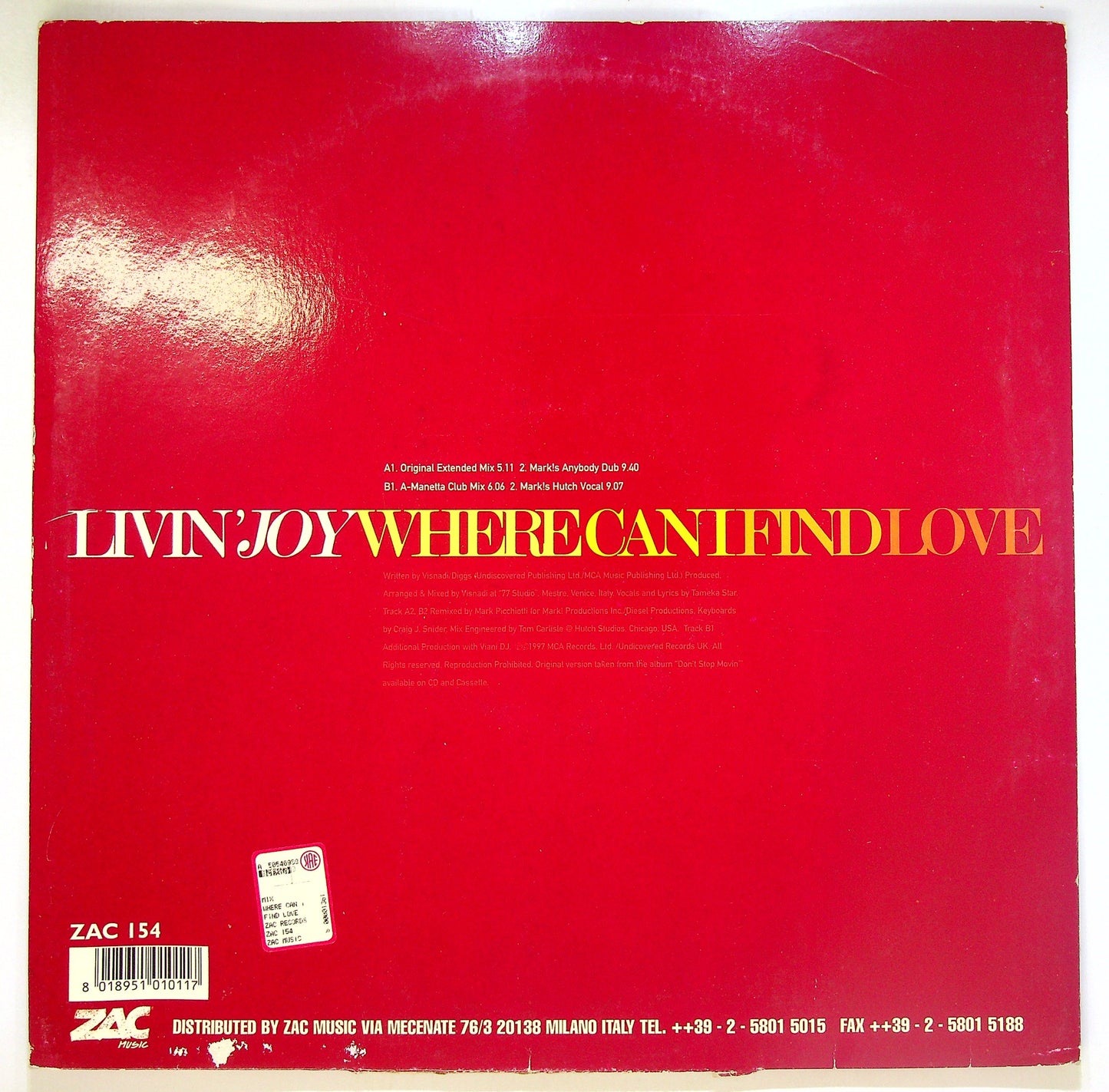 EBOND Livin' Joy - Where Can I Find Love Vinile V099020