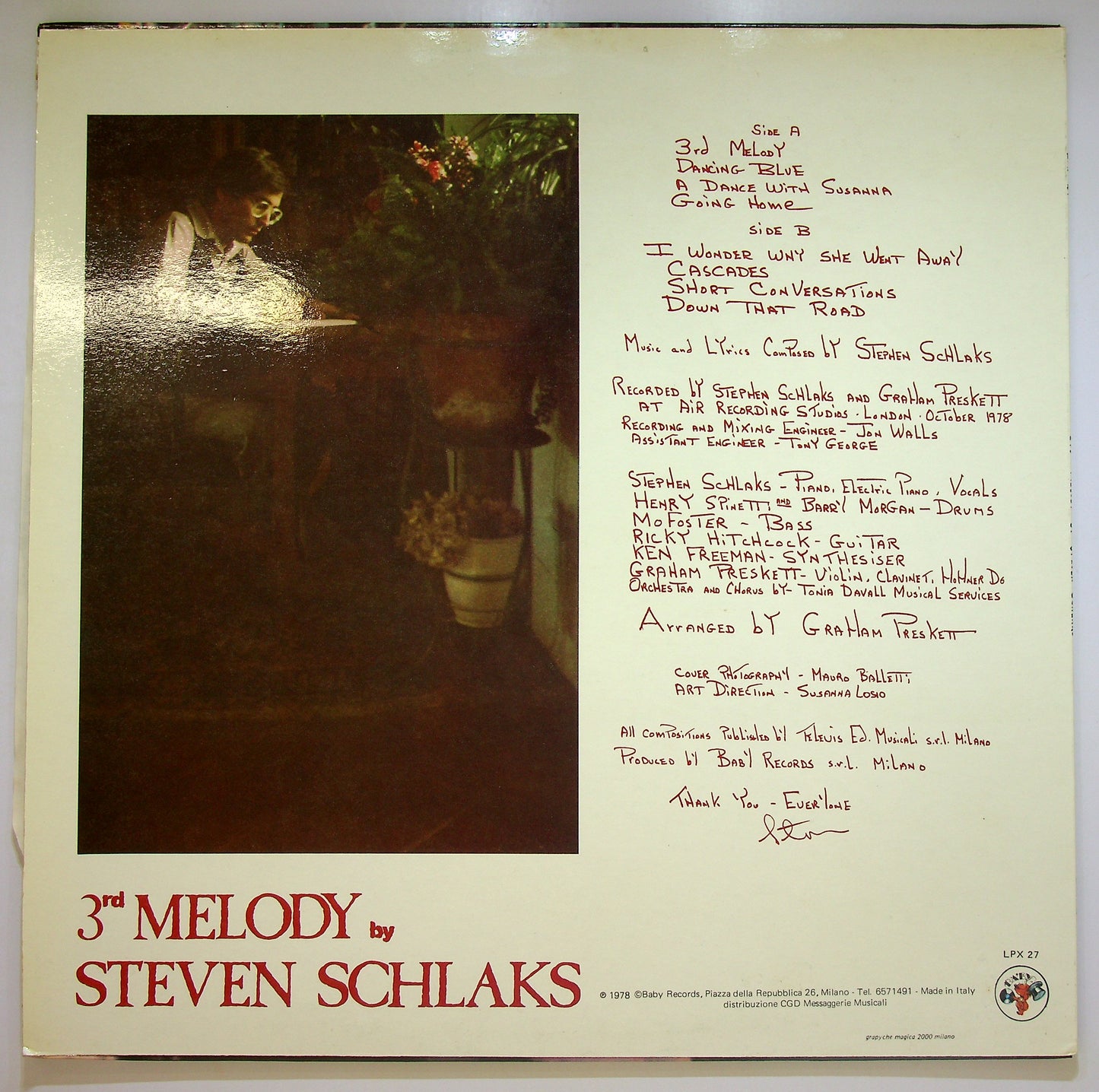 EBOND Steven Schlaks - 3rd Melody Vinile V099045