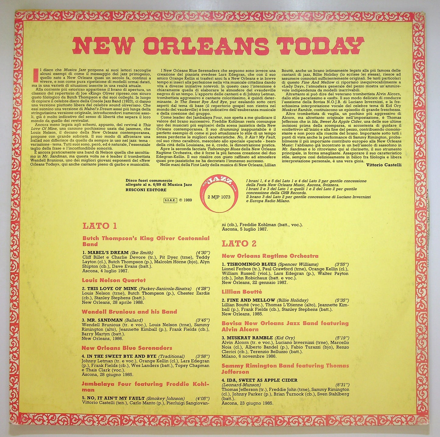 EBOND Various - New Orleans Today Vinile V099047