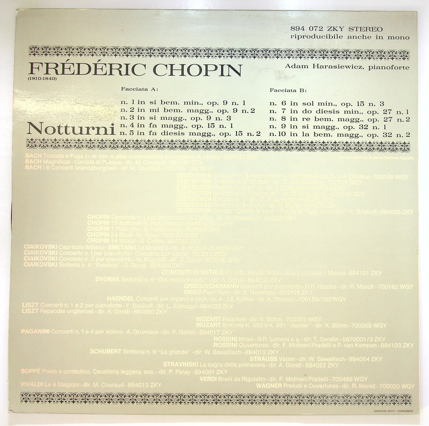 EBOND Chopin , Adam Harasiewicz - Notturni N. 1-10 Vinile V099115