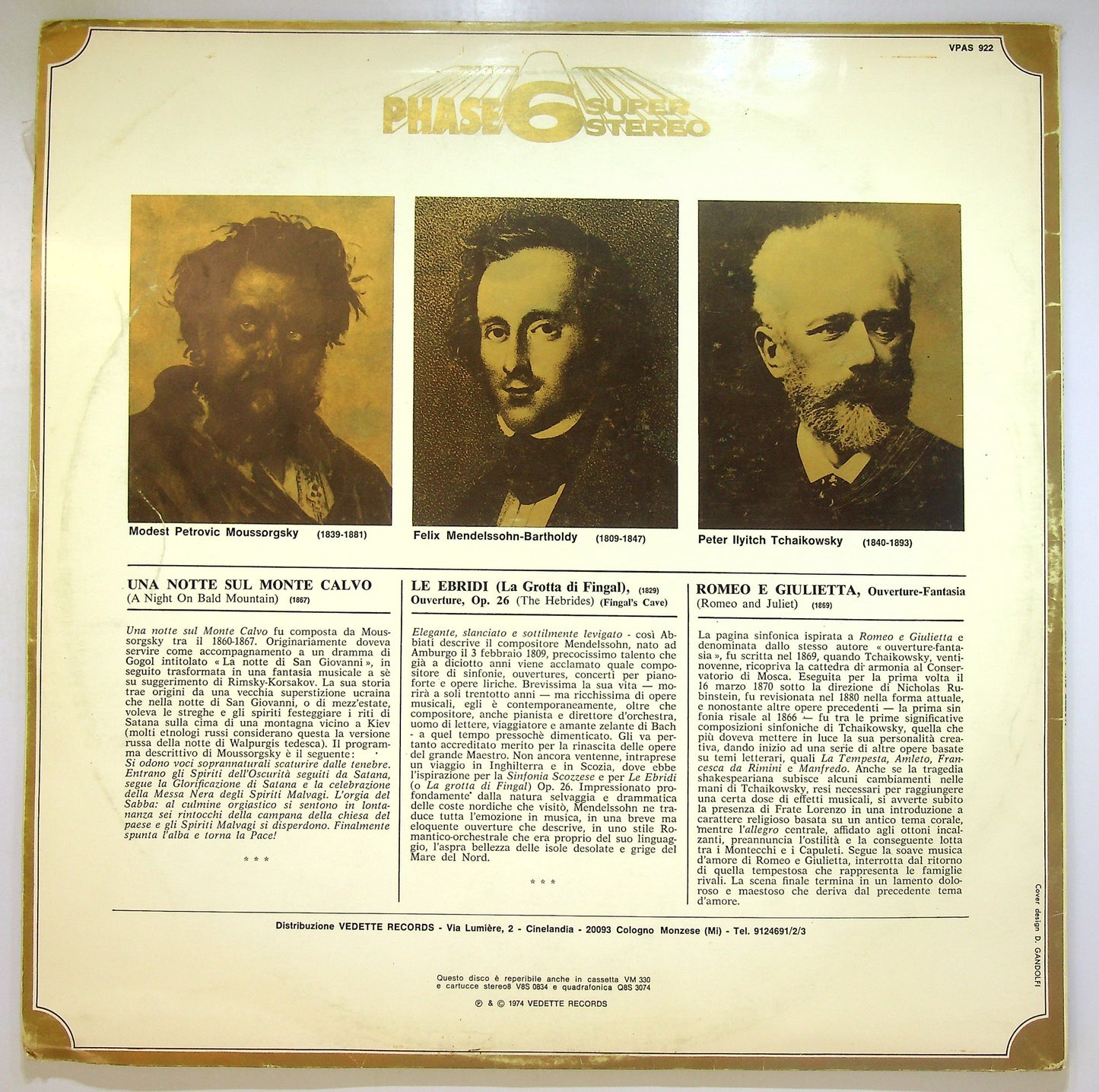 EBOND Una Notte Sul Monte Calvo / Le Ebridi / Romeo E Giulietta Vinile V100032