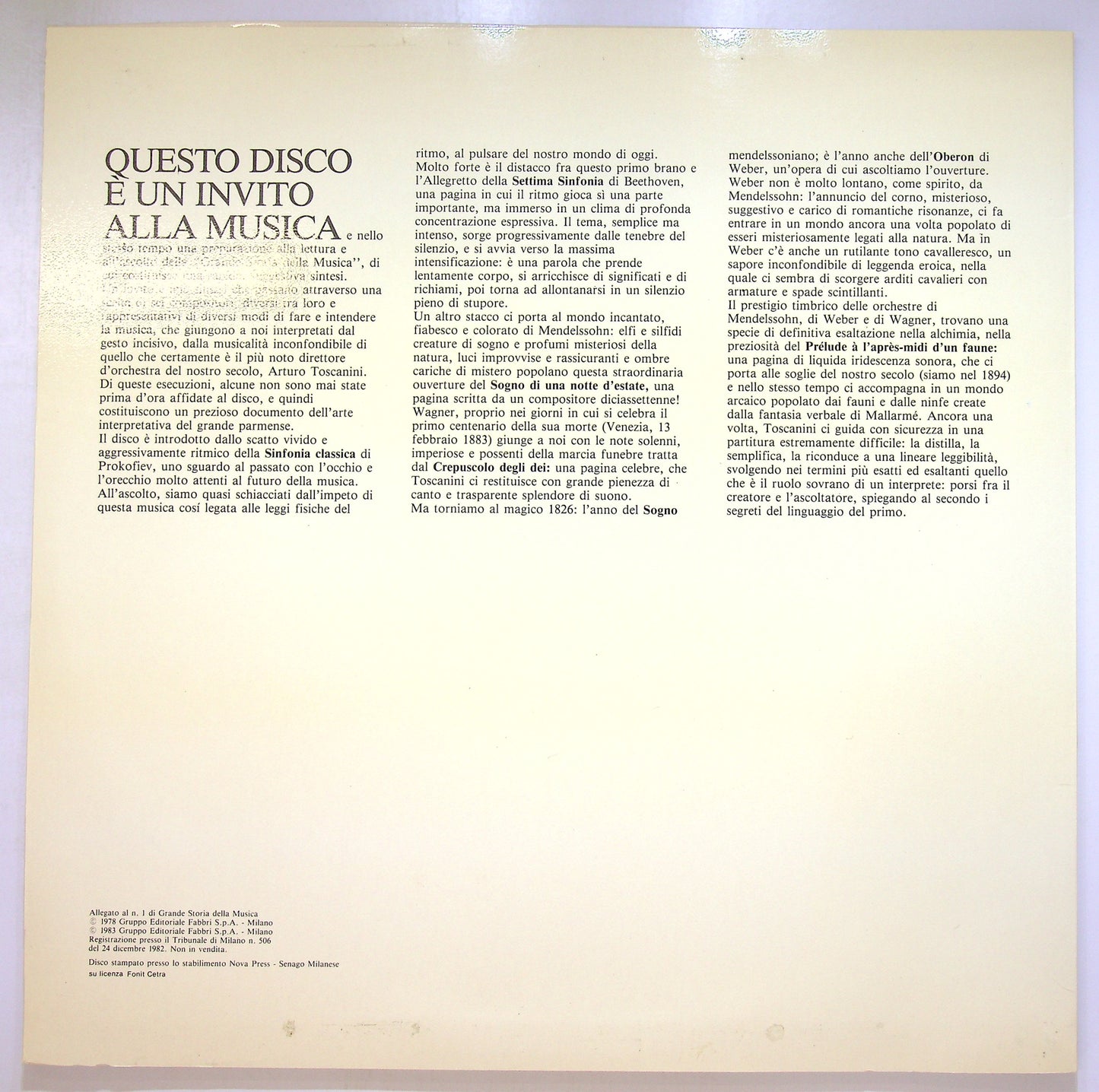 EBOND NBC Symphony Orchestra - Documenti Sonori Vinile V100089