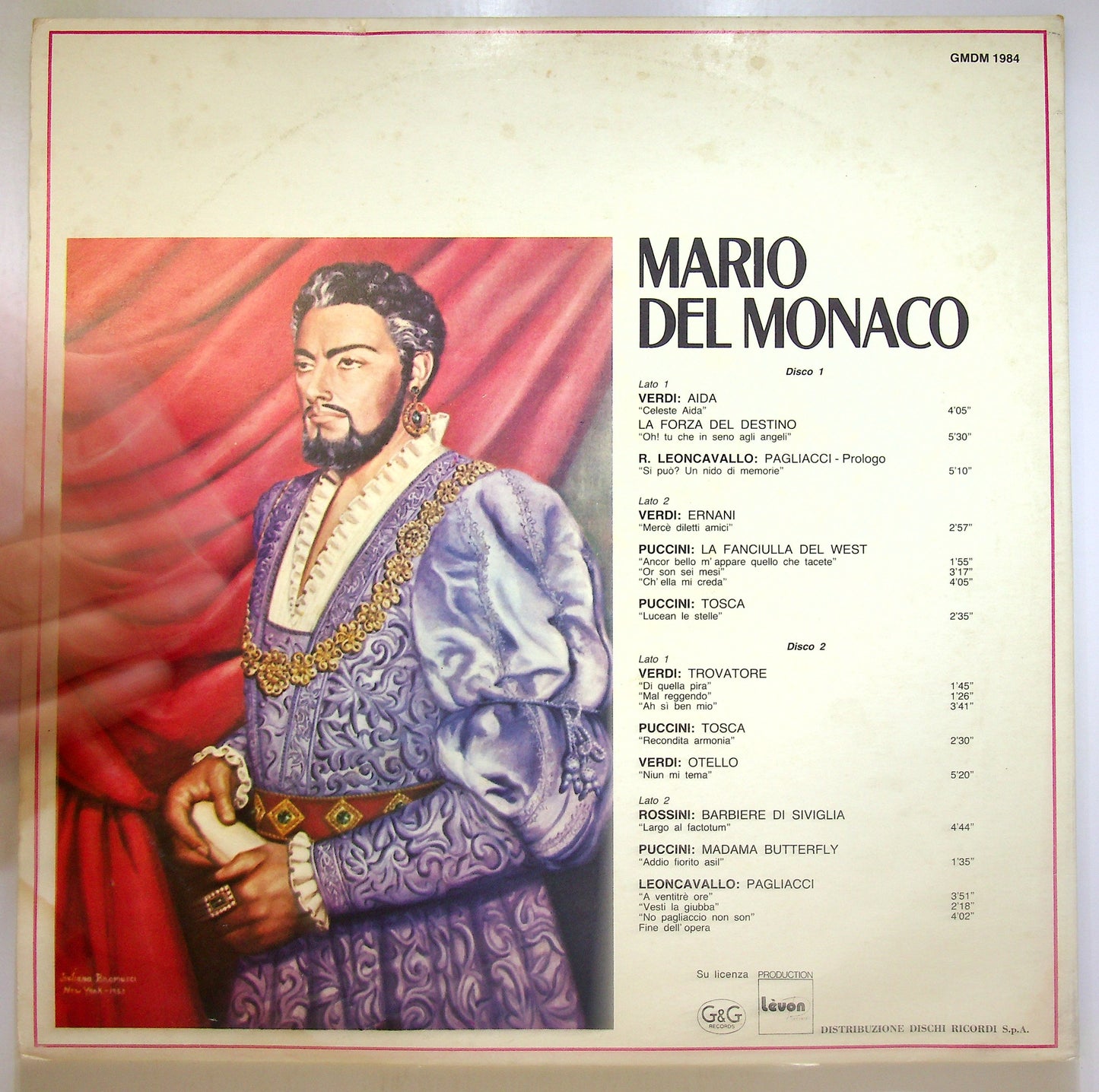 EBOND Mario Del Monaco - Un Uomo E La Sua Musica Vinile V101052