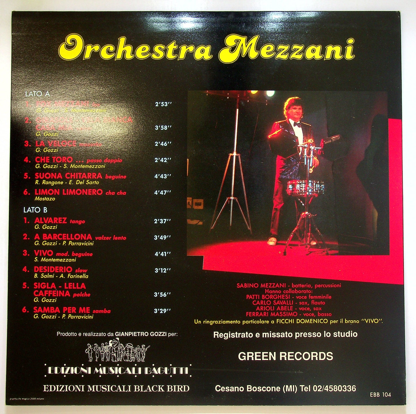 EBOND BAGUTTI - BLACK BIRD - Orchesta Mezzani Vinile V103134