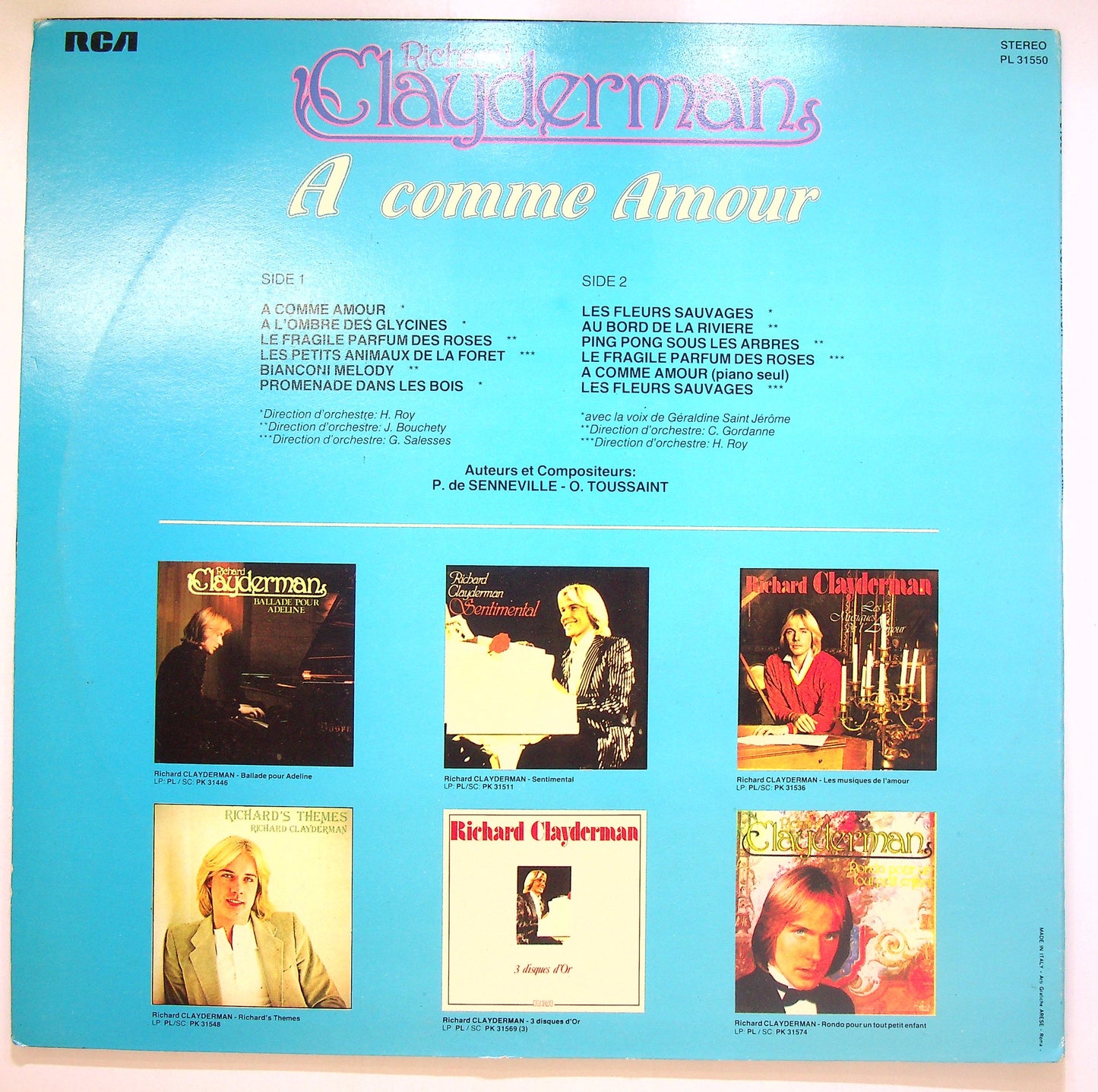 EBOND Richard Clayderman - A Comme Amour Vinile V104000