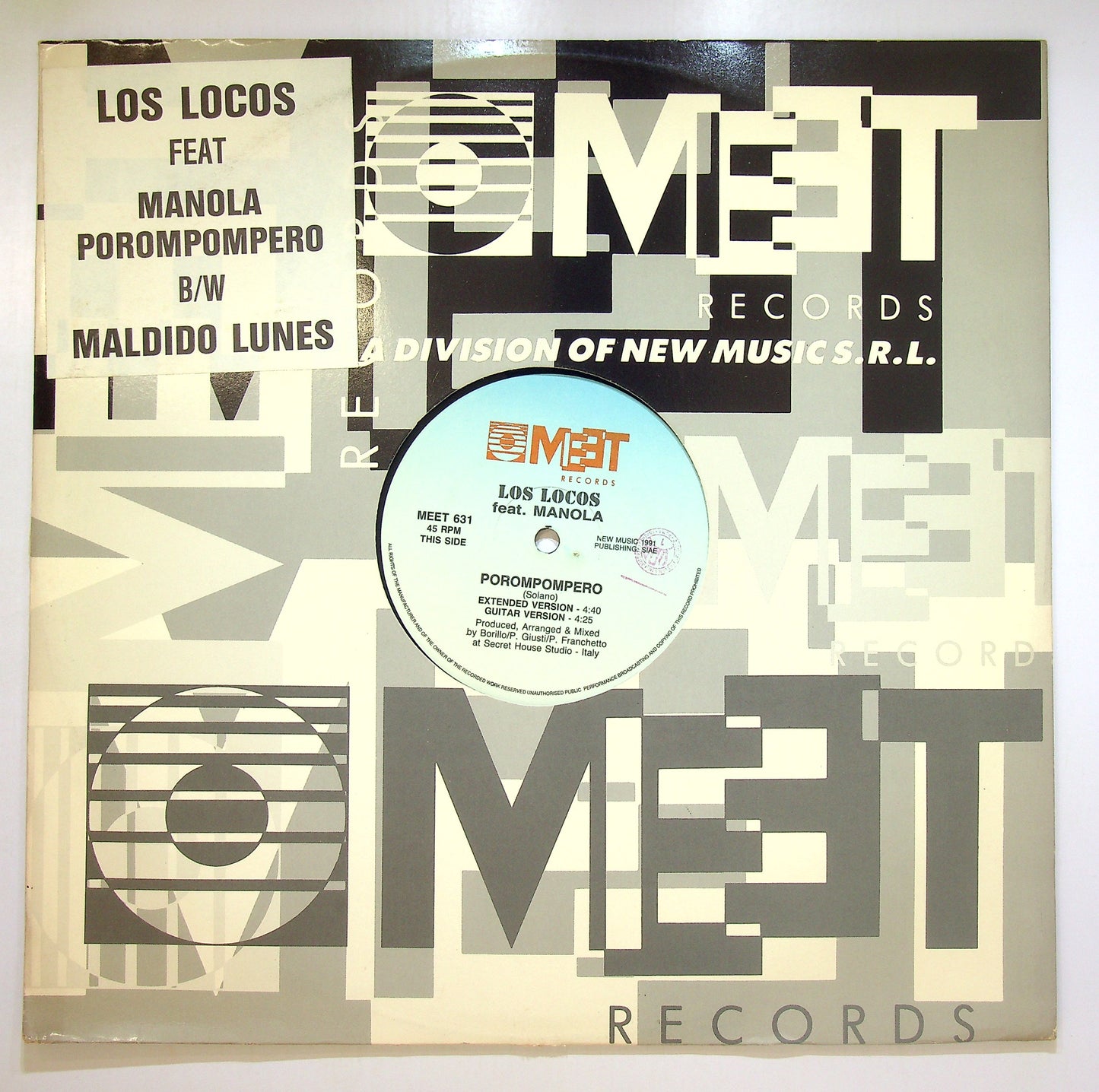 EBOND Los Locos Featuring Manola - Porompompero Vinile V104013