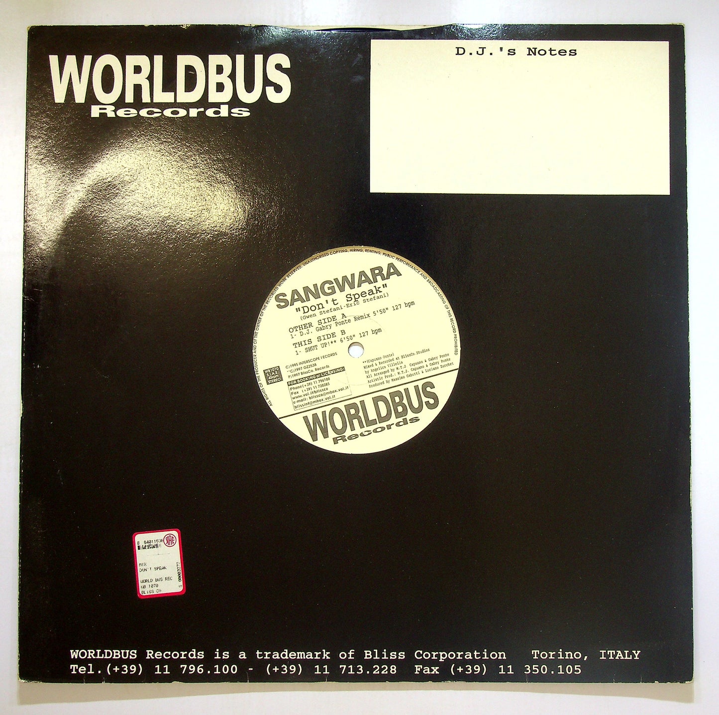 EBOND Sangwara - Don't Speak Vinile V104081