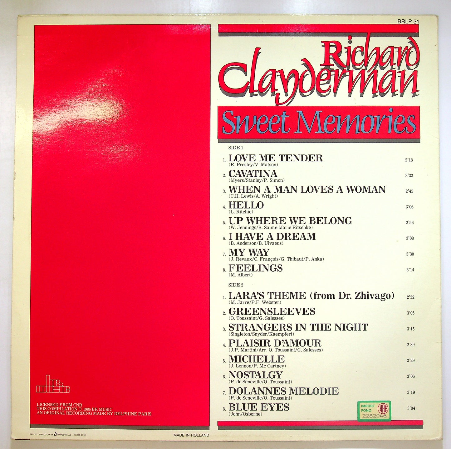 EBOND Richard Clayderman - Sweet Memories Vinile V104086