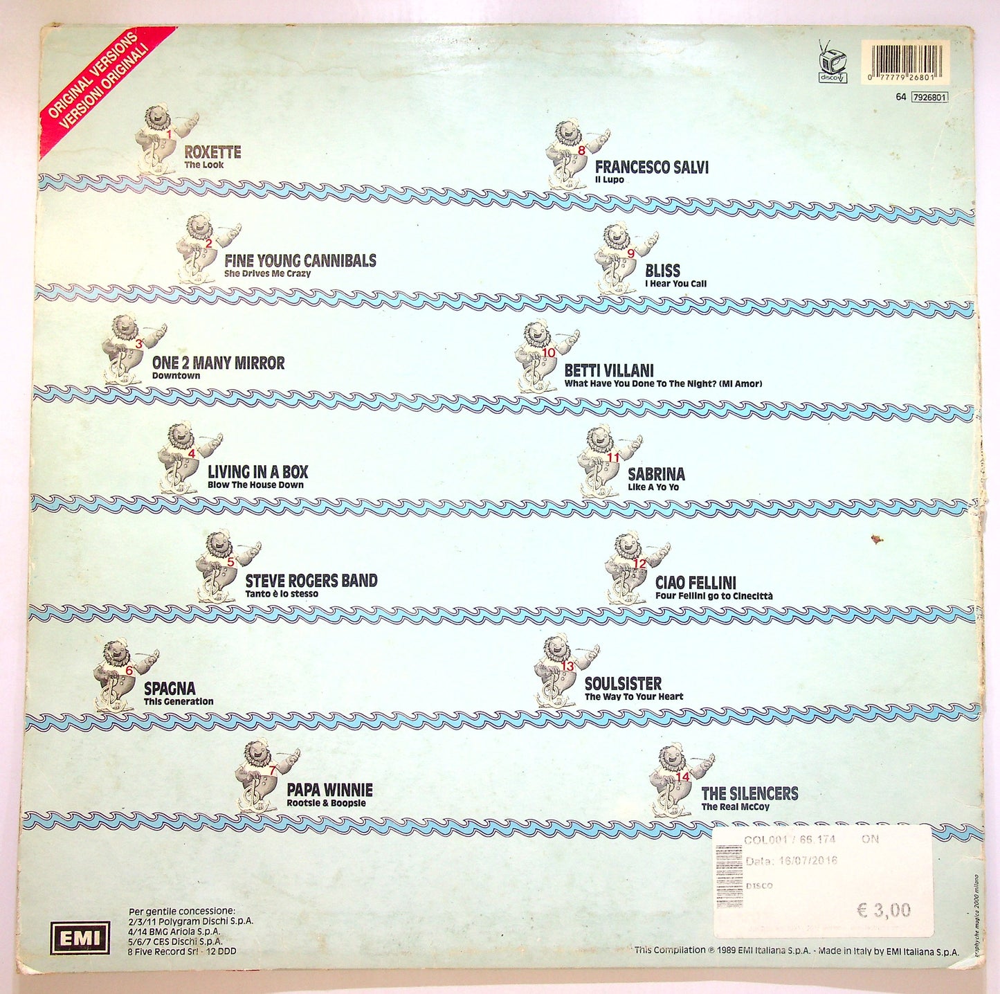 EBOND Various - Azzurro '89 Vinile V105007