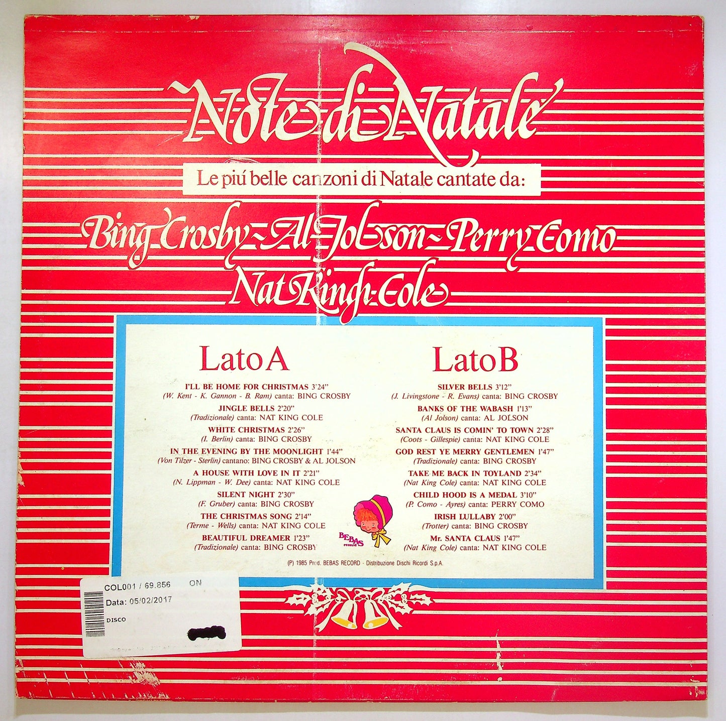 EBOND Crosby - Jolson - Nat King Cole - P. Como - Note Di Natale Vinile V105020