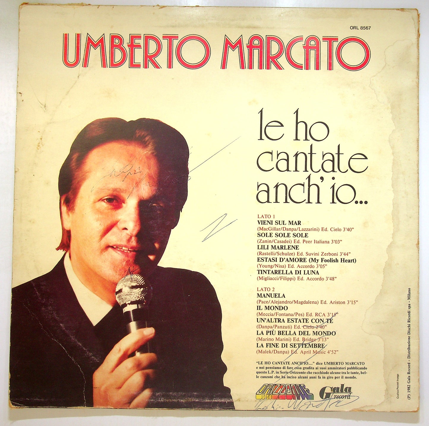 EBOND Umberto Marcato - Le Ho Cantate Anche Io Vinile V105030