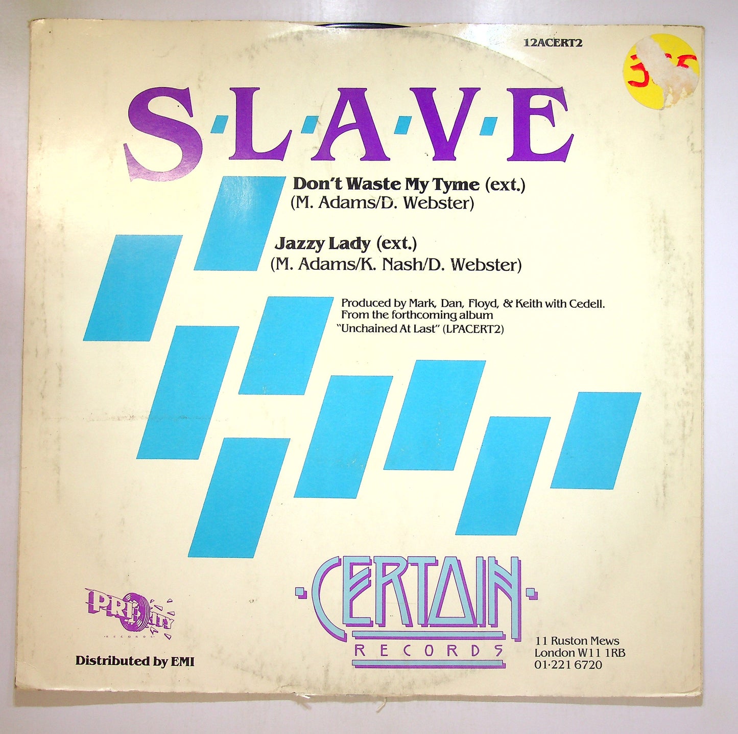 EBOND Slave - Don't Waste My Tyme / Jazzy Lady Vinile V105073