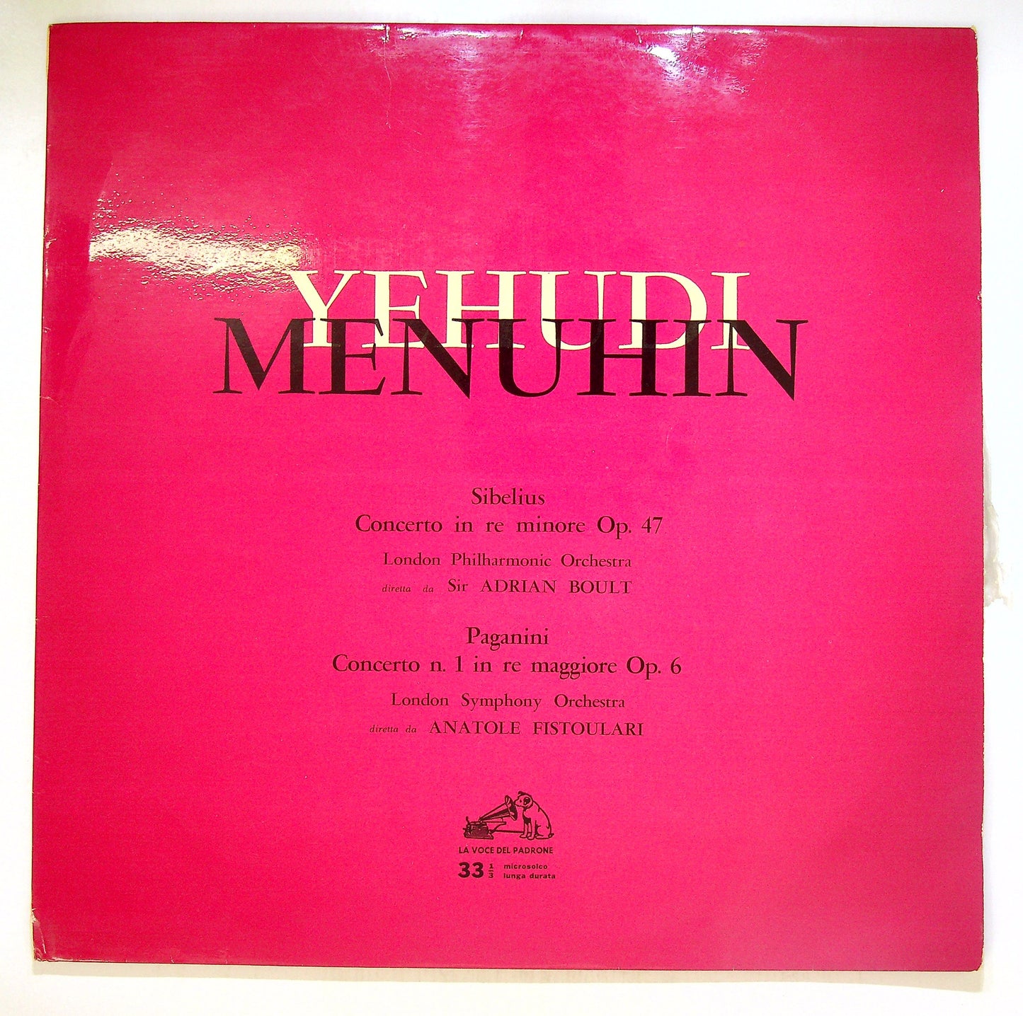 EBOND Yehudi Menuhin - Concerto In Re Minore Op. 47 Vinile V105119