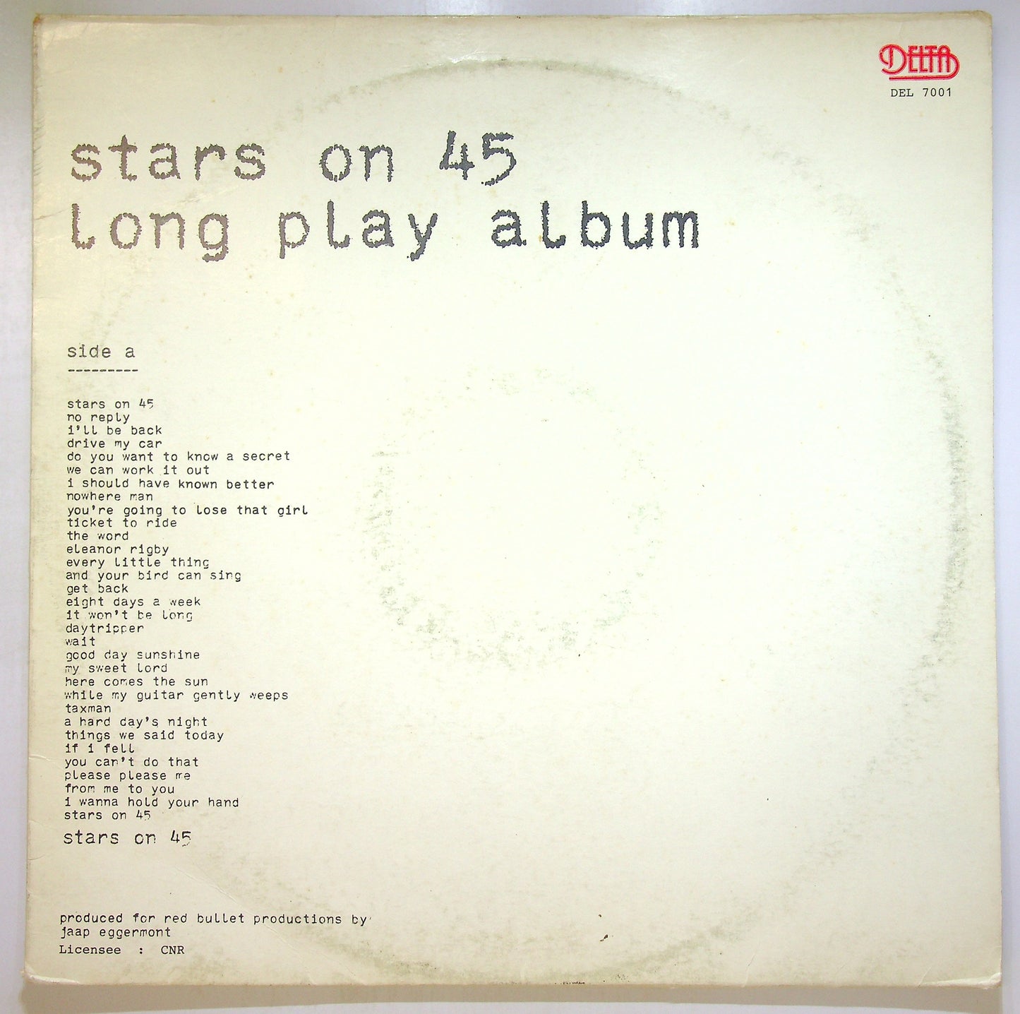 EBOND Stars On 45 Long Play Album Vinile V105130