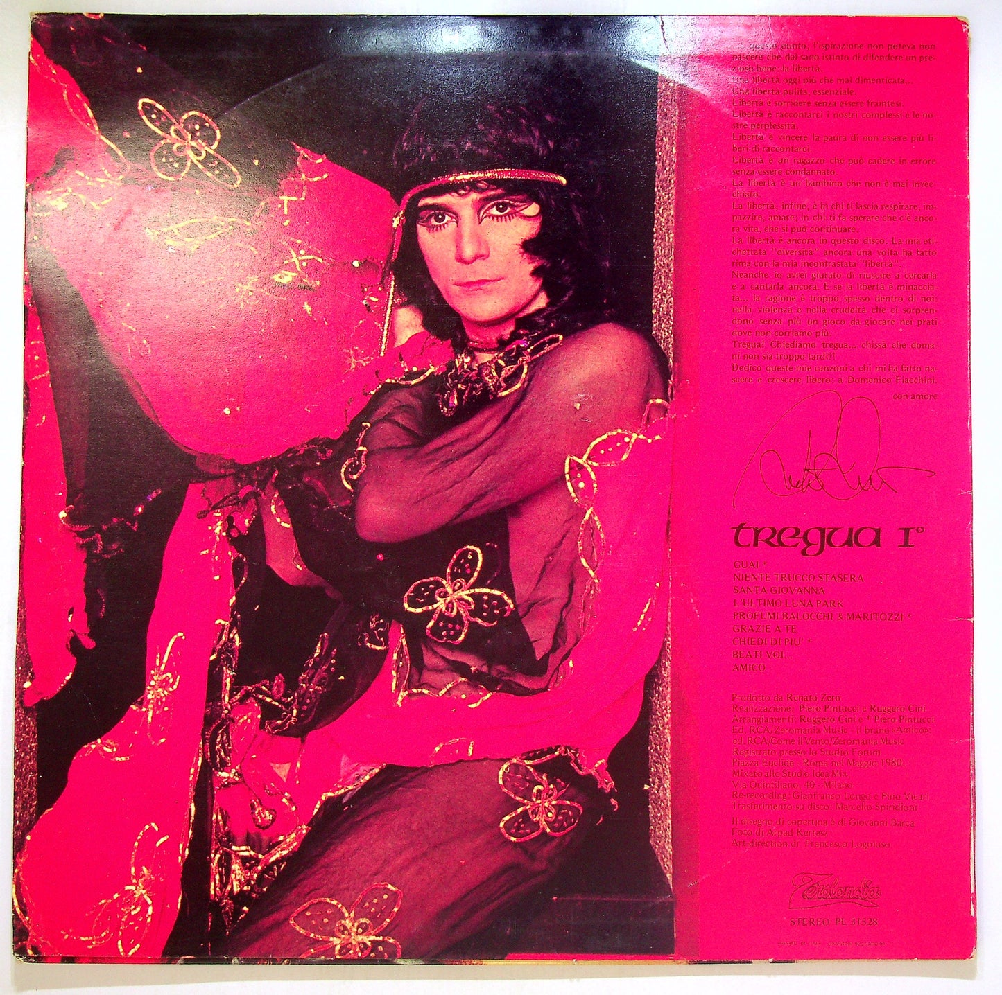 EBOND Renato Zero - Tregua I° Vinile V106002