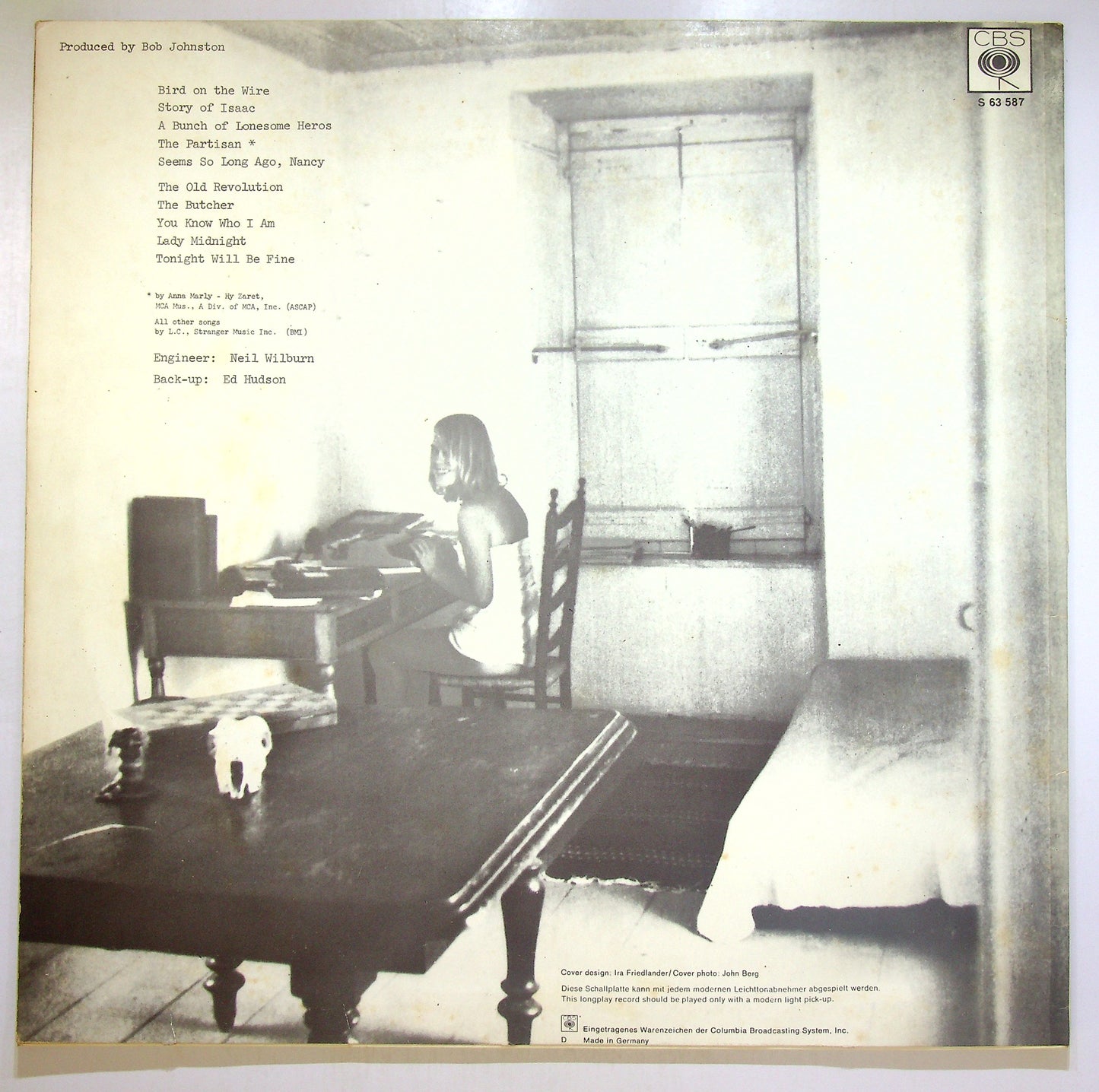 EBOND Leonard Cohen - Songs From A Room Vinile V106009
