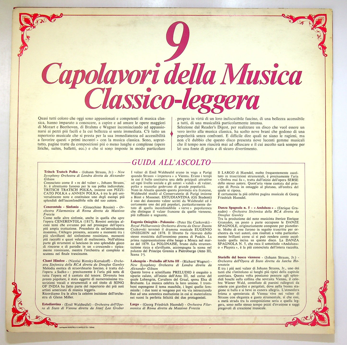 EBOND Various - 9 Capolavori Della Musica Classica-Leggera Vinile V106017