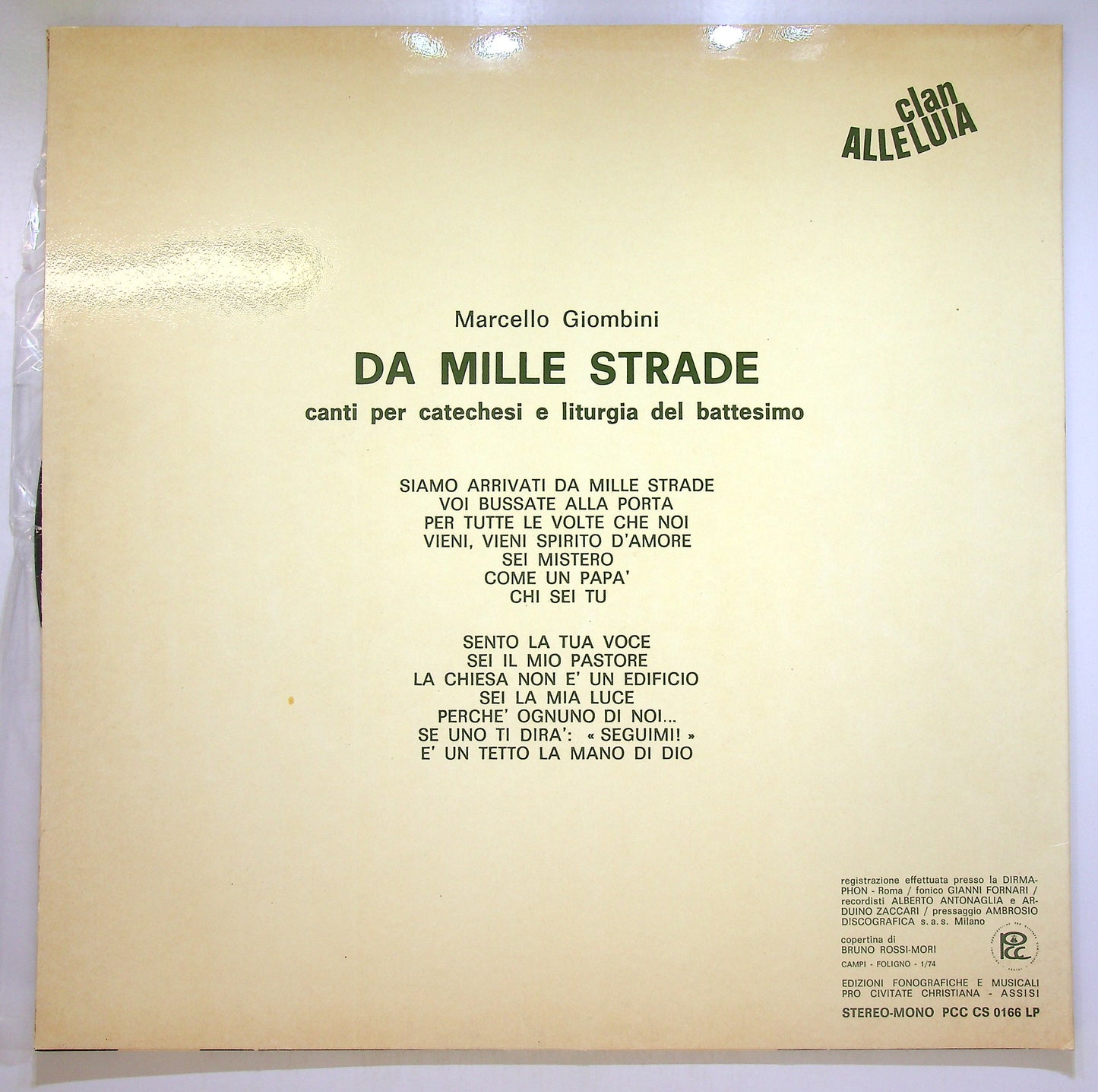 EBOND Marcello Giombini / Clan Alleluia - Da Mille Strade Vinile V106056