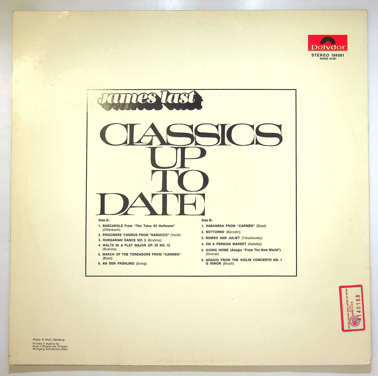 EBOND James Last - Classics Up To Date Vinile V106065