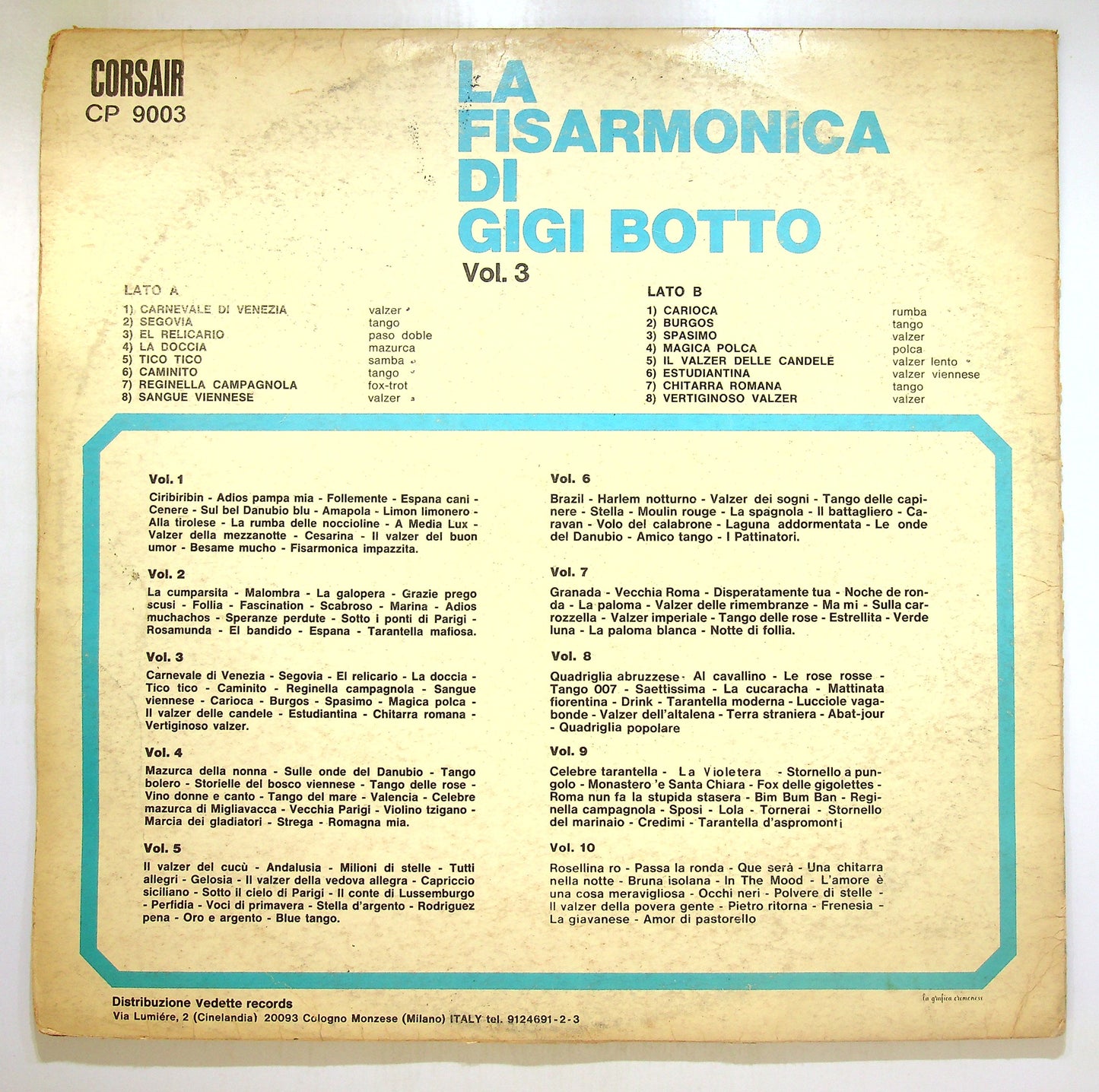 EBOND Gigi Botto - La Fisarmonica Gigi Botto Vol. 3 Vinile V106076