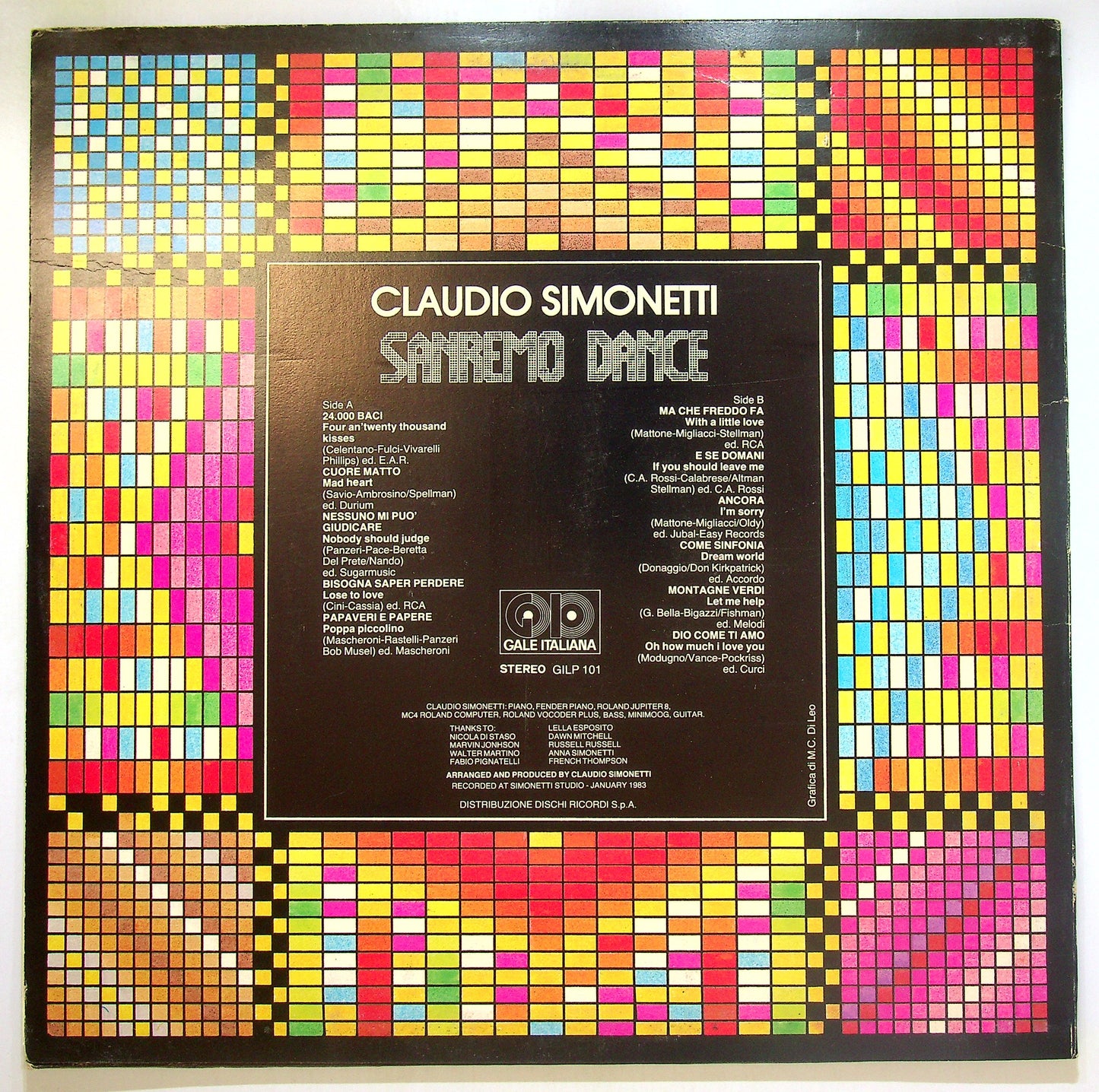 EBOND Claudio Simonetti - Sanremo Dance Vinile V106089