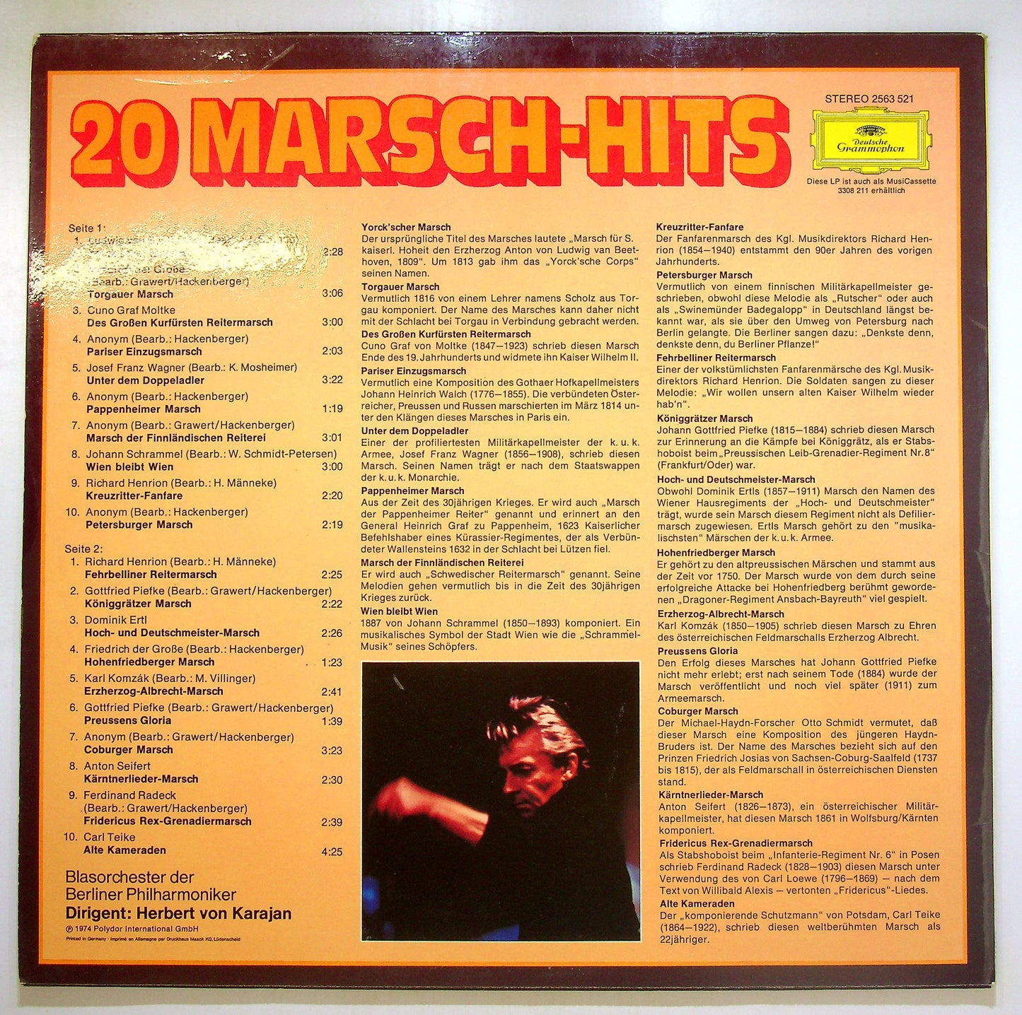 EBOND Blasorchester der Berliner Philharmoniker - 20 Marsch-Hits Vinile V106097