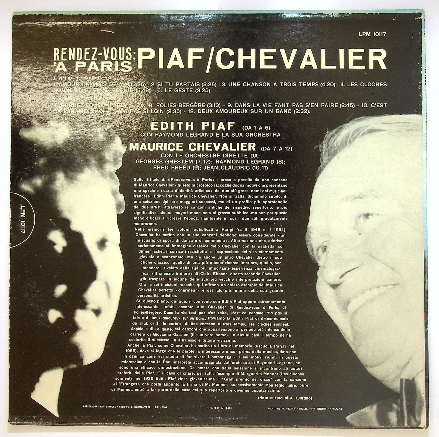EBOND Rendez Vous A Paris - Edith Piaf/Maurice Chevalier Vinile V106141