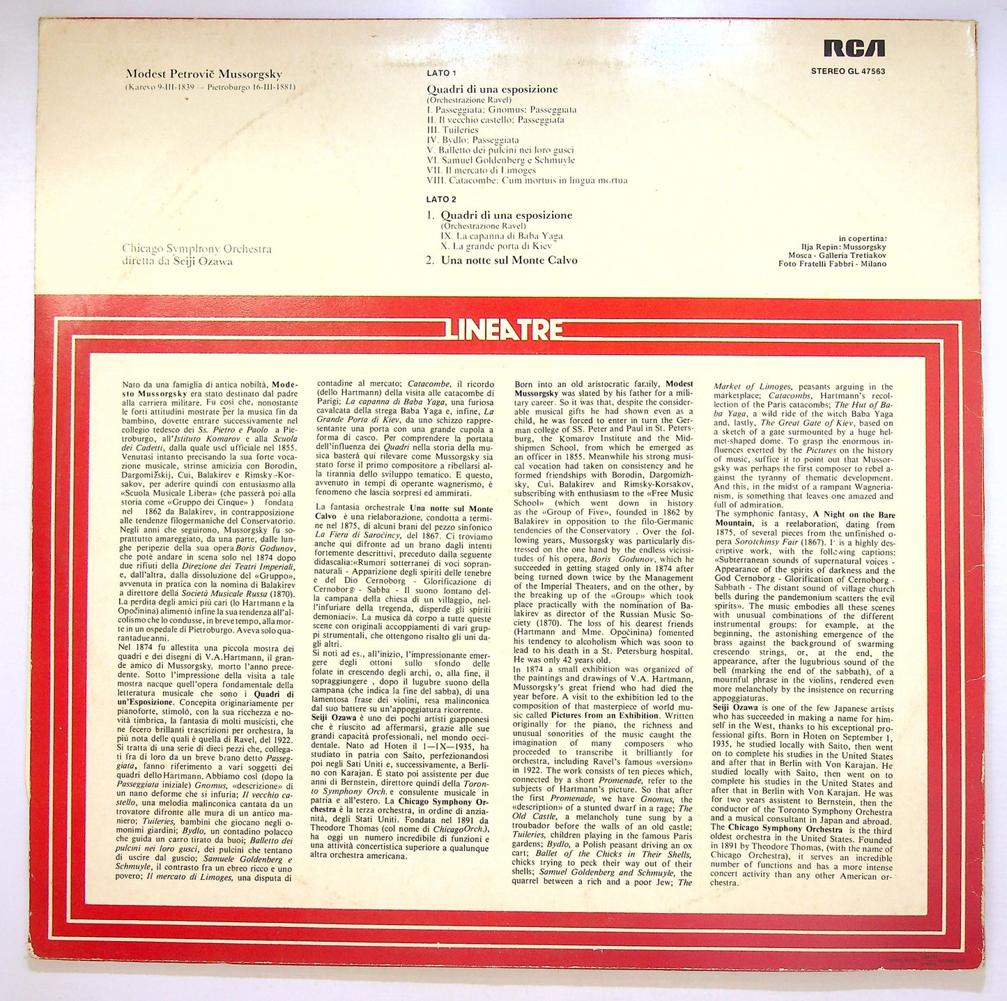 EBOND Quadri Di Una Esposizione (Orchestrazione Ravel) Vinile V107017