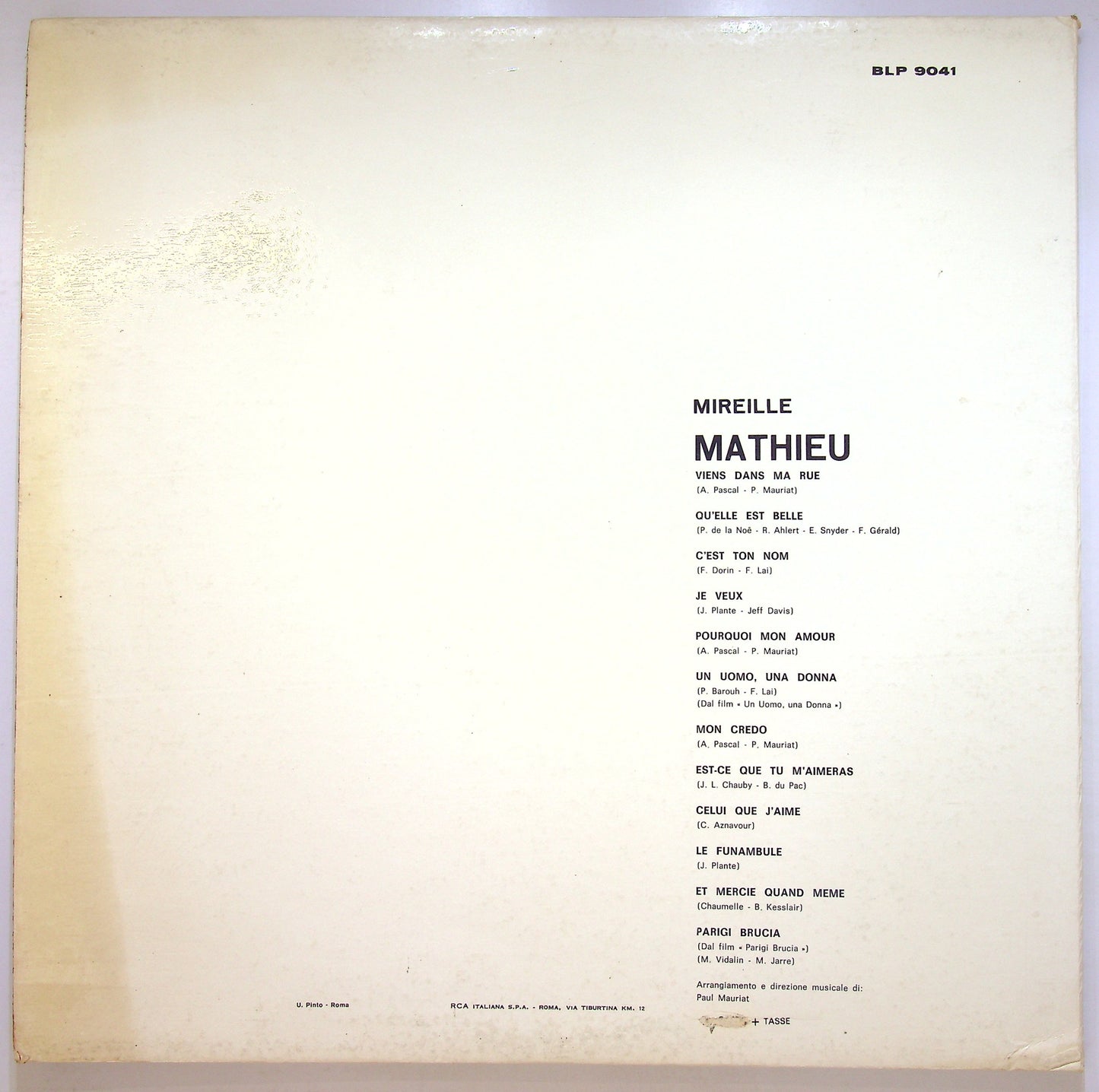 EBOND Mireille Mathieu Dall'Olympia Grandi Della Canzone Francese Vinile V107036
