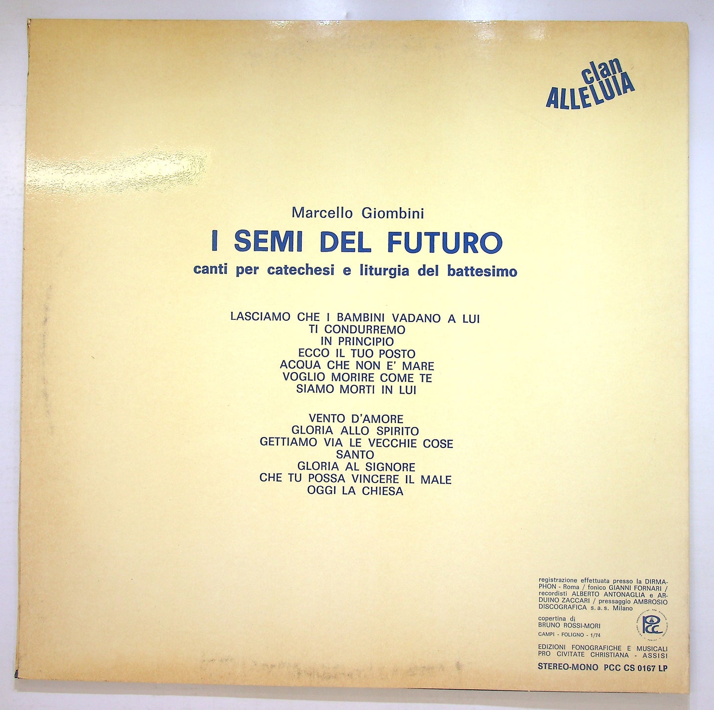 EBOND Marcello Giombini / Clan Alleluia - I Semi Del Futuro Vinile V107042