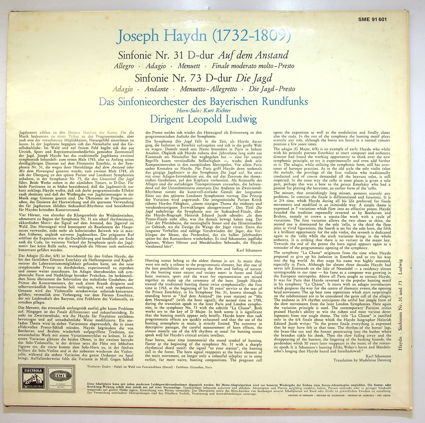 EBOND Joseph Haydn - Sinfonien Nr. 31 D-Dur Vinile V107049