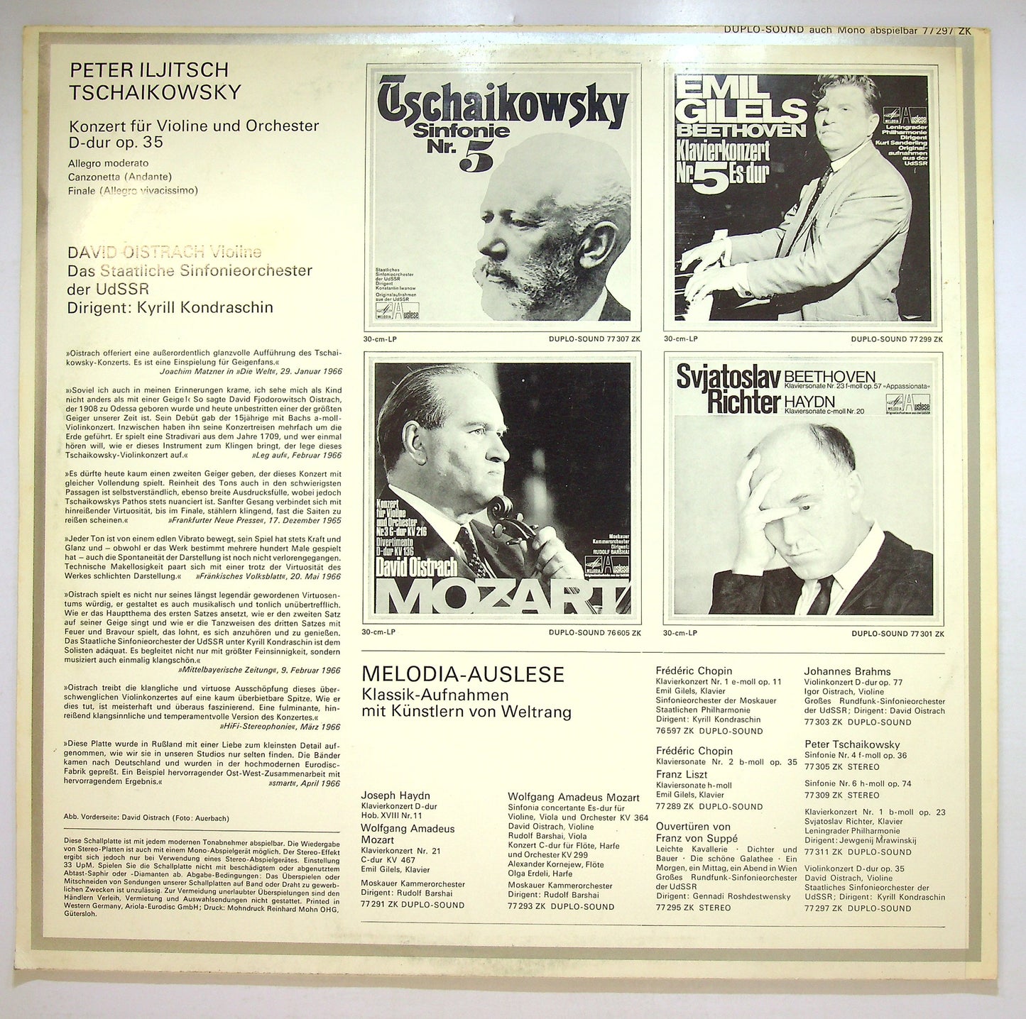 EBOND Tschaikowsky / David Oistrach - Violinkonzert Vinile V107060