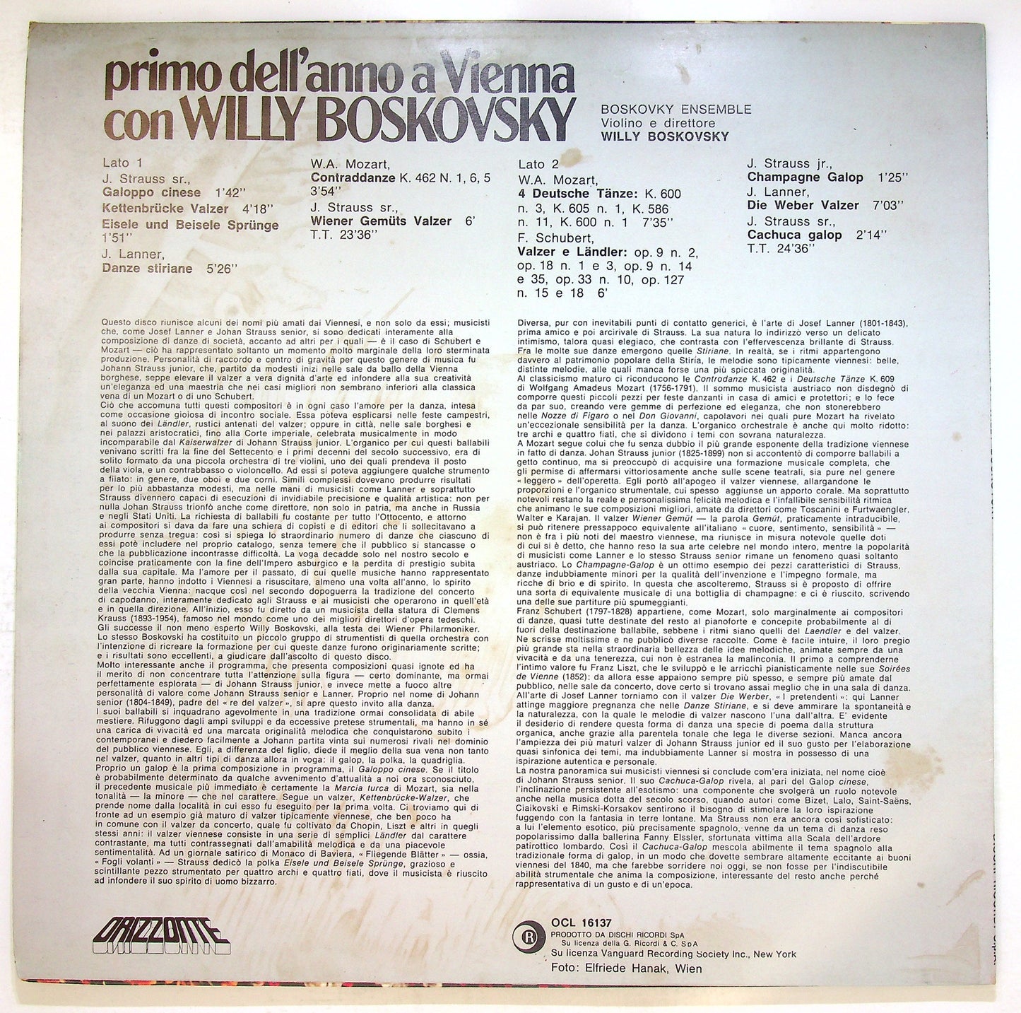 EBOND Various - Primo dell'anno a Vienna con Willy Boskovsky Vinile V109000