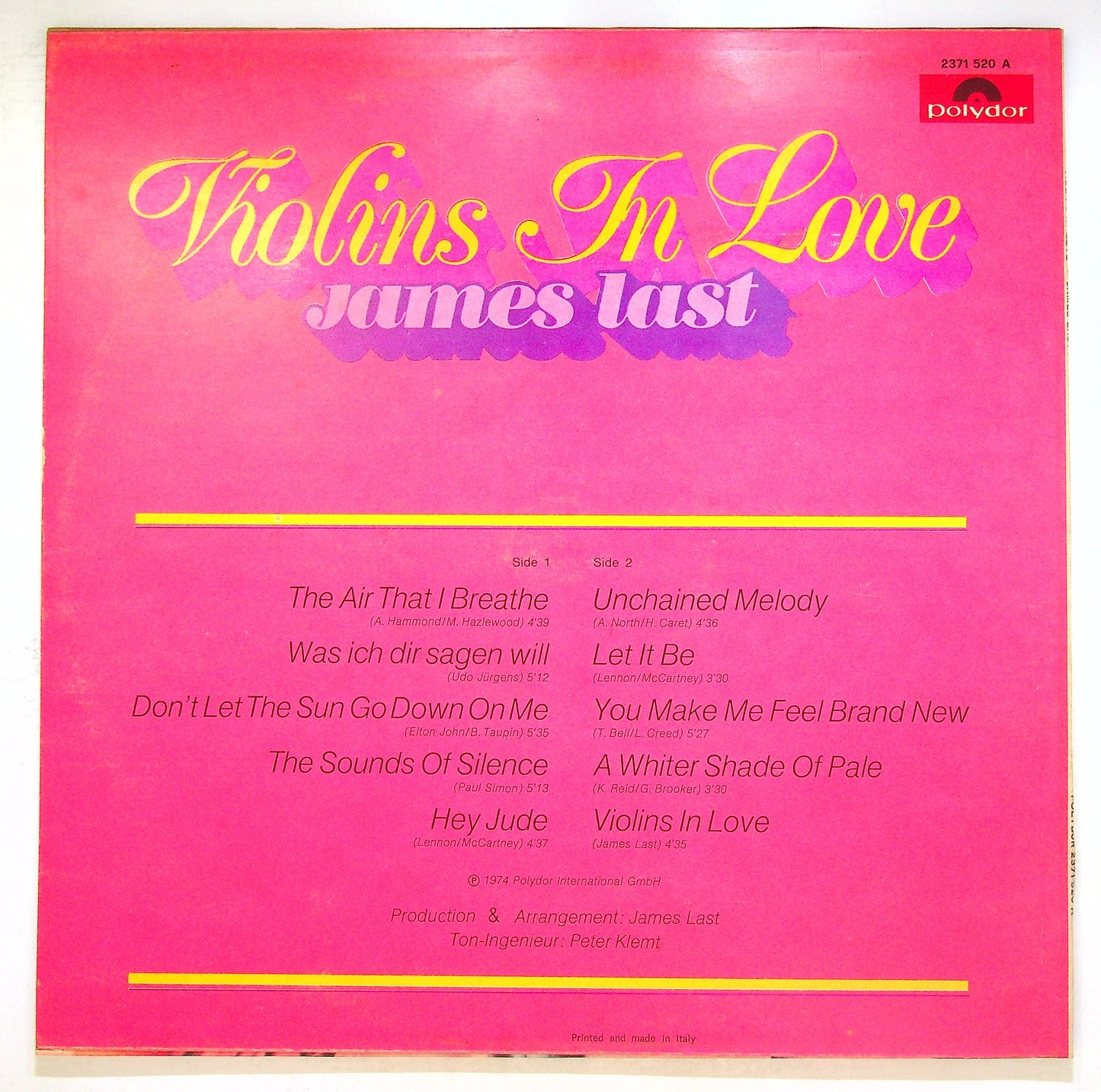 EBOND James Last - Violins In Love Vinile V109002
