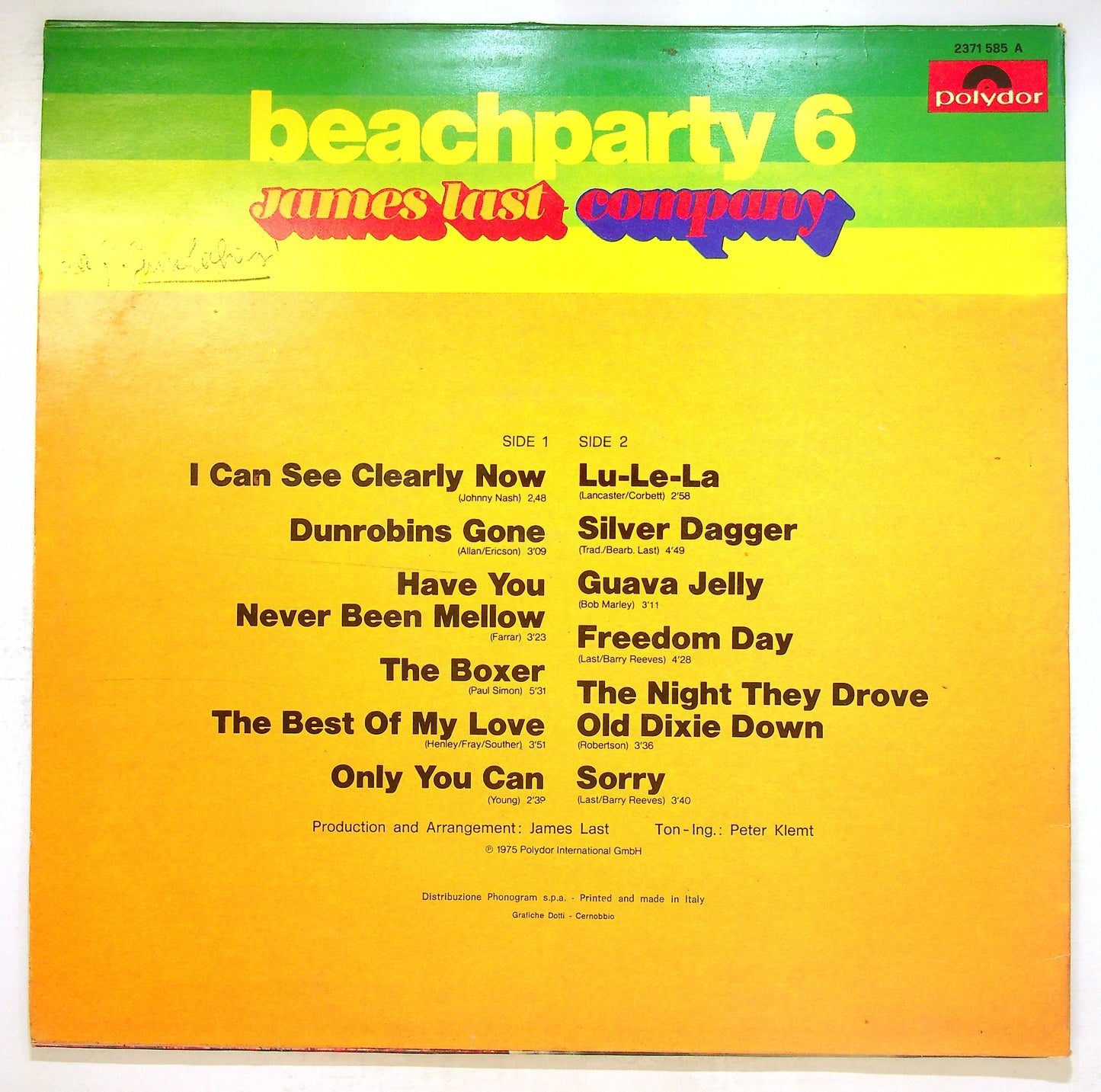 EBOND James Last Company - Beachparty 6 Vinile V109018