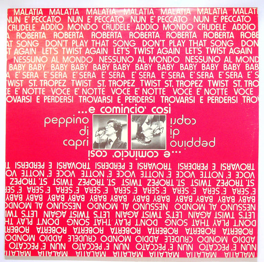 EBOND Peppino Di Capri - ... E Comincio Cosi Vinile V109070