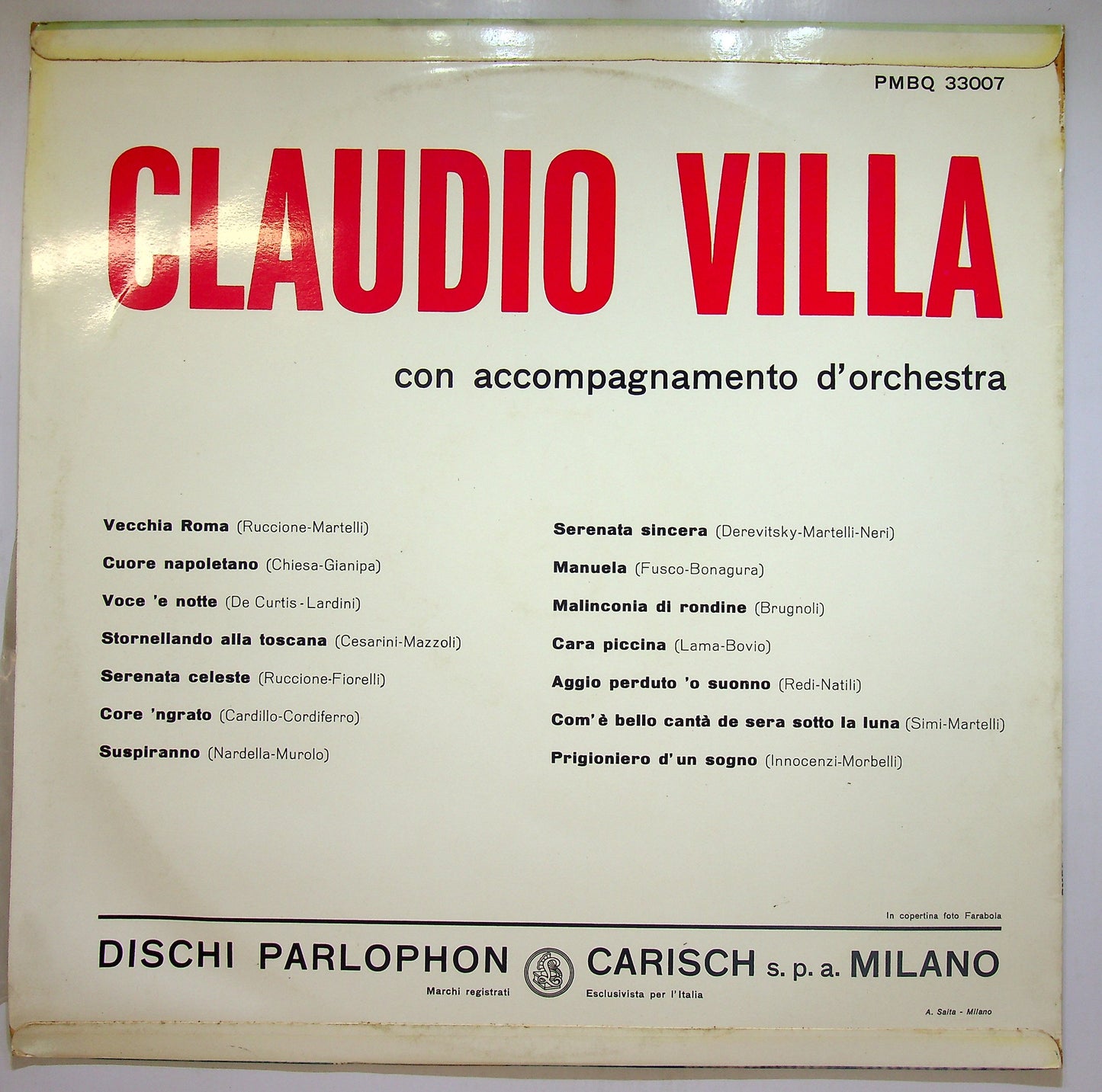 EBOND Claudio Villa - Claudio Villa Vinile V109129