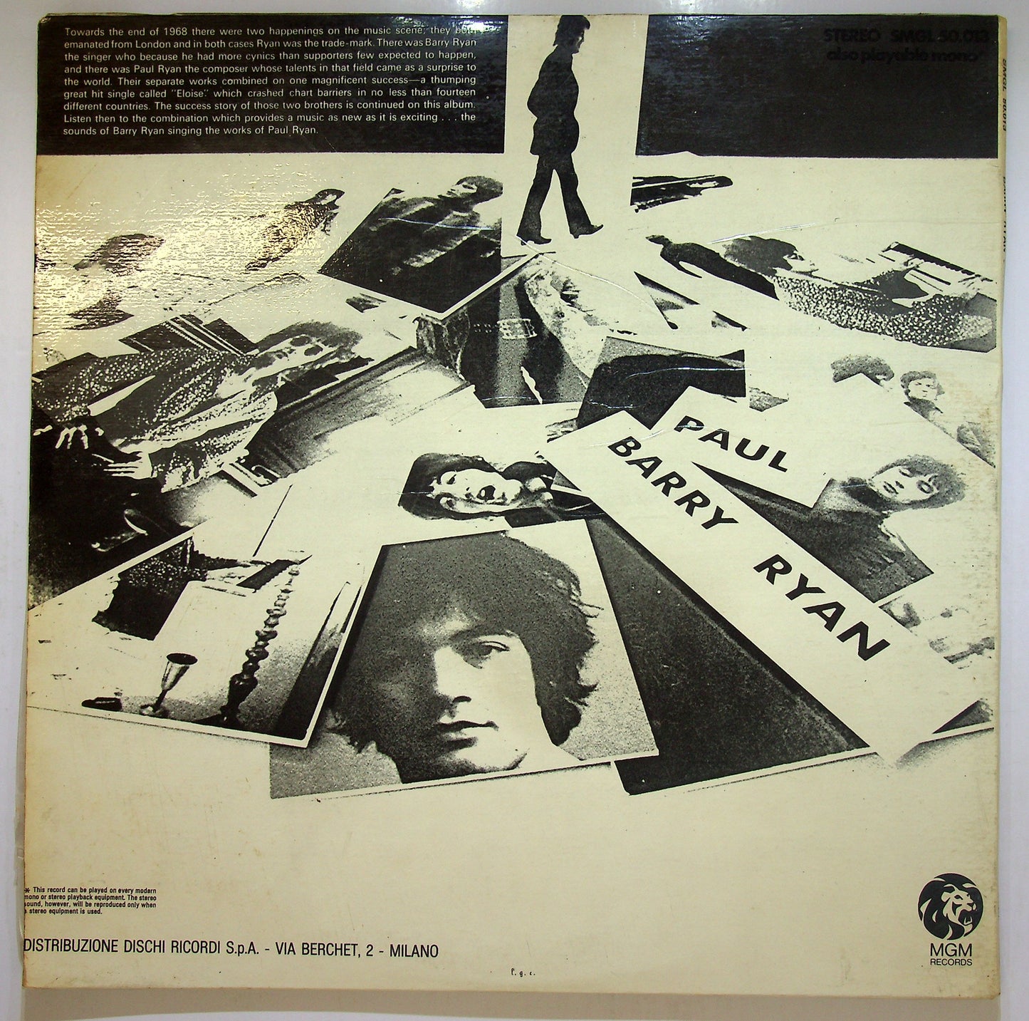 EBOND Barry Ryan - Barry Ryan Sings Paul Ryan Vinile V109136