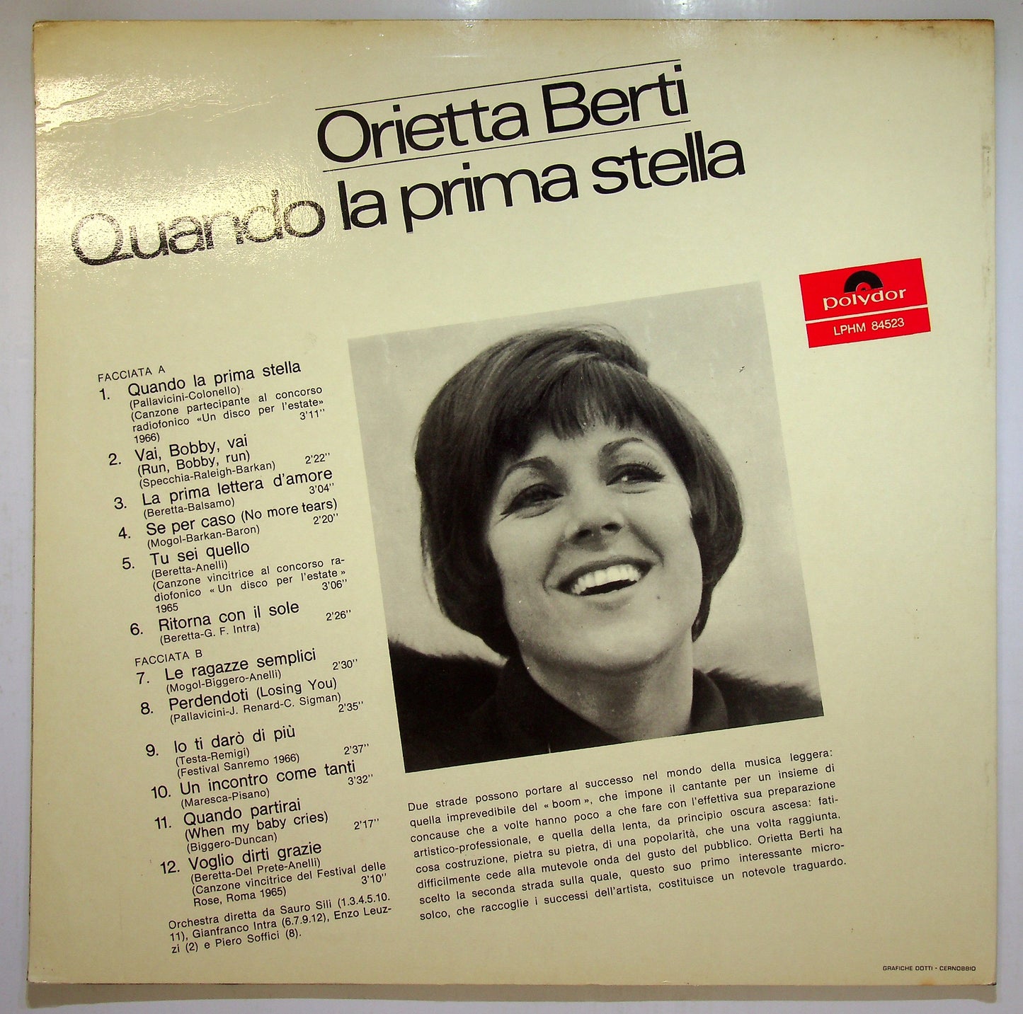 EBOND Orietta Berti - Quando La Prima Stella Vinile V110009