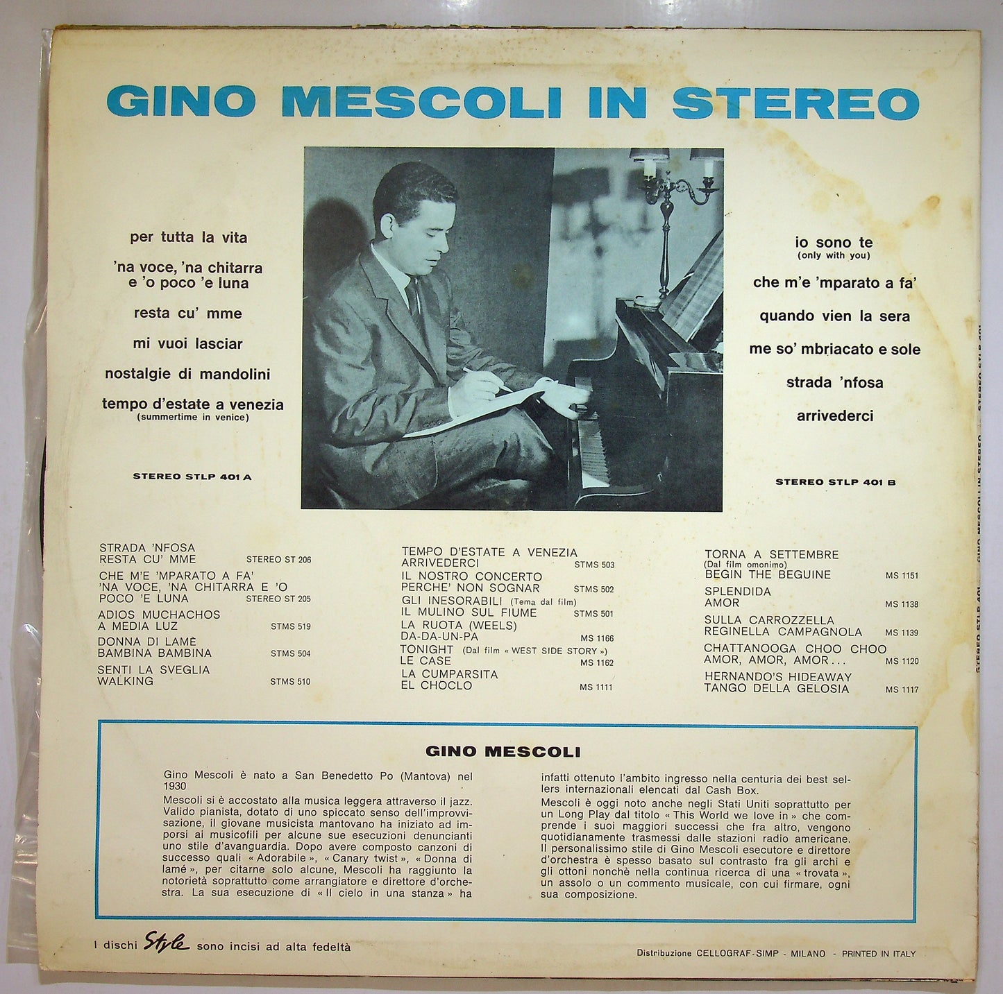 EBOND Gino Mescoli - Nostalgie Vinile V110010