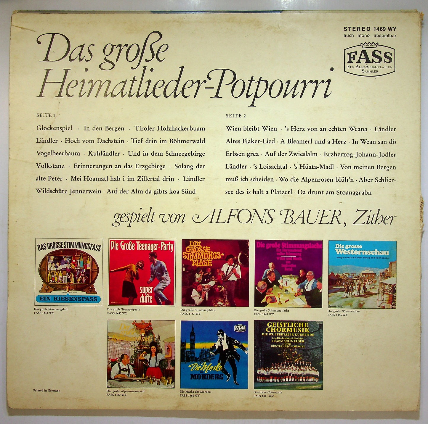 EBOND Alfons Bauer - Das Große Heimatlieder-Potpourri Vinile V110069