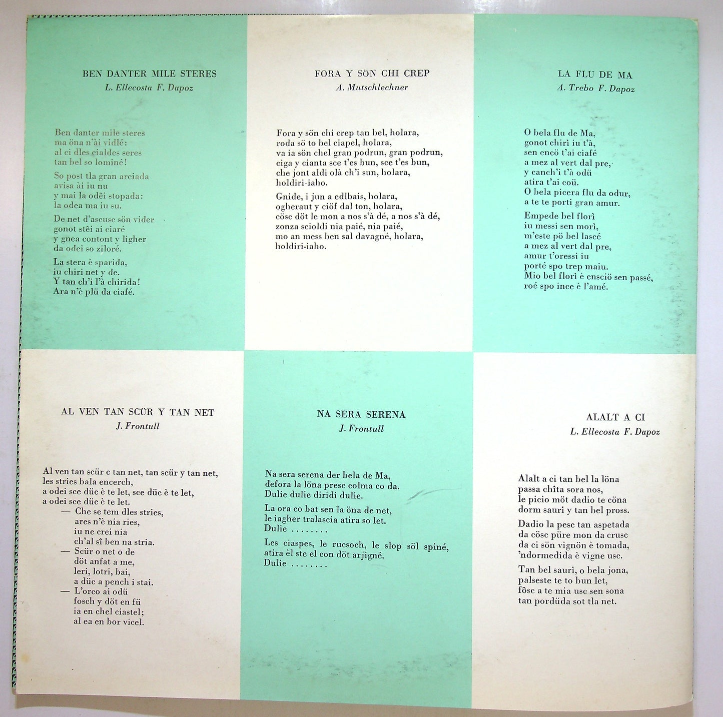 EBOND Dr. Eduard Pizzinini - Ciances Ladines Vinile V110126