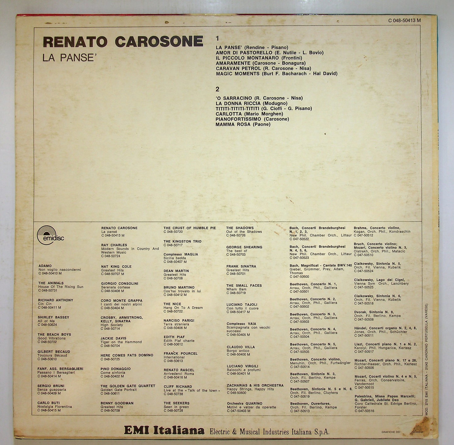 EBOND Renato Carosone - La Panse' Vinile V111021