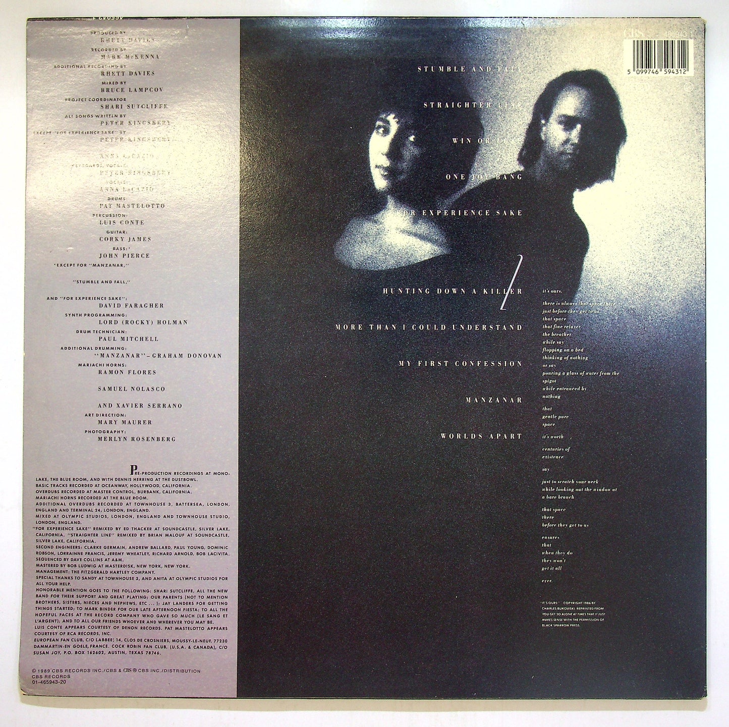 EBOND Cock Robin - First Love / Last Rites Vinile V112006