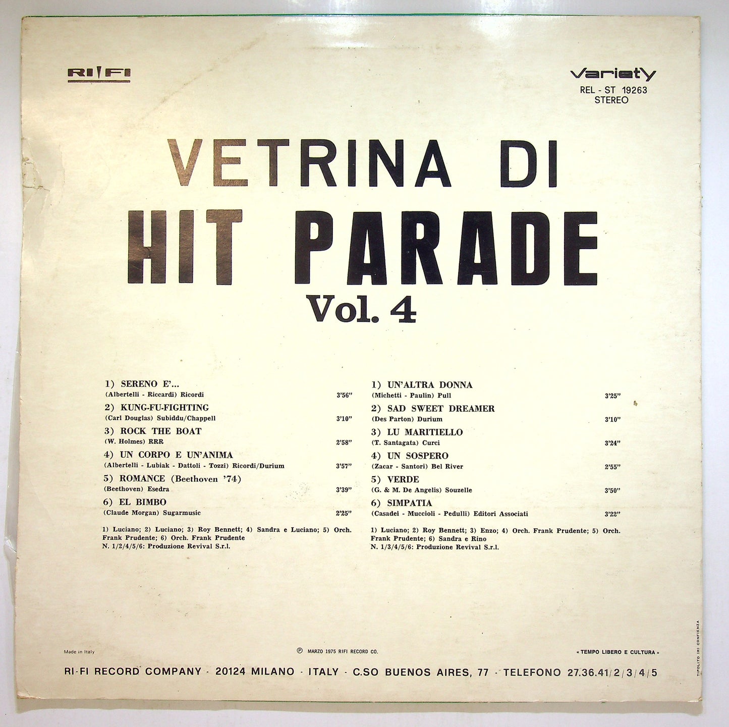 EBOND Various - Vetrina Di Hit Parade Vol. 4 Vinile V112036